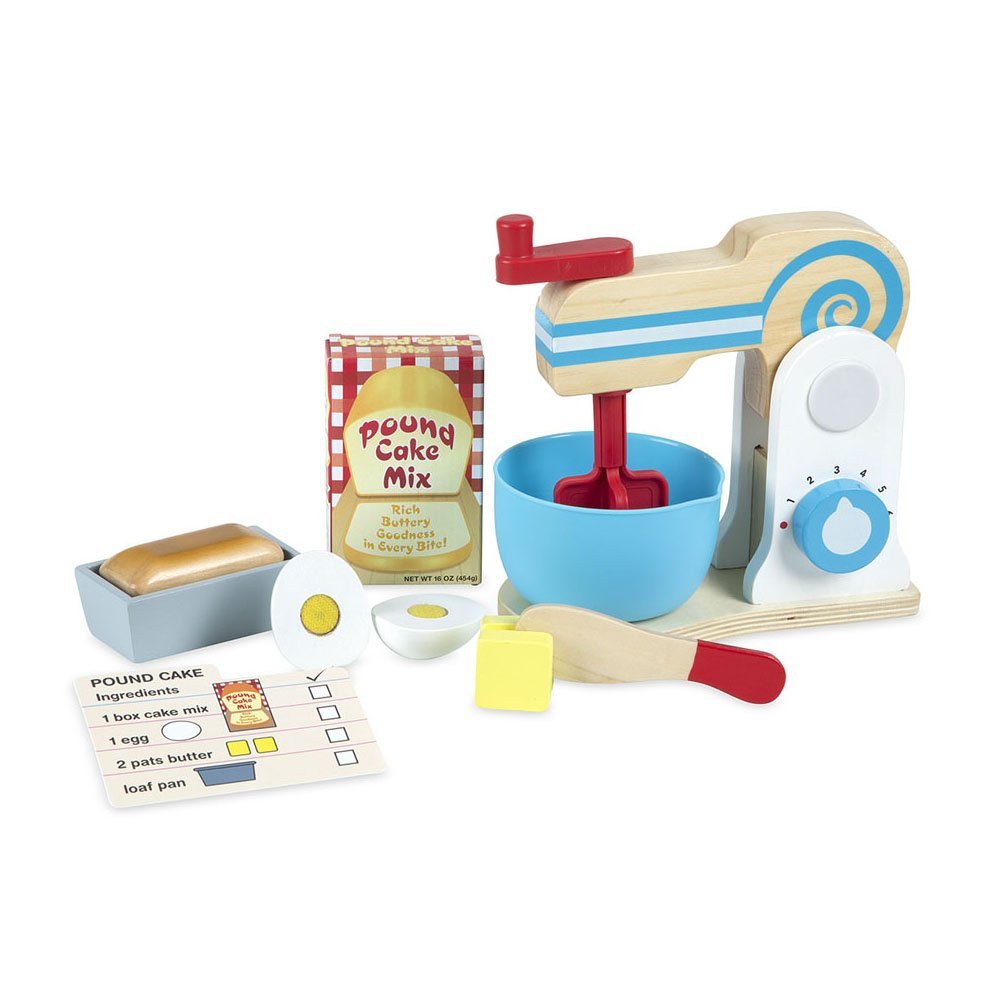 Melissa & Doug Wooden Make-a-Cake Mixer Set