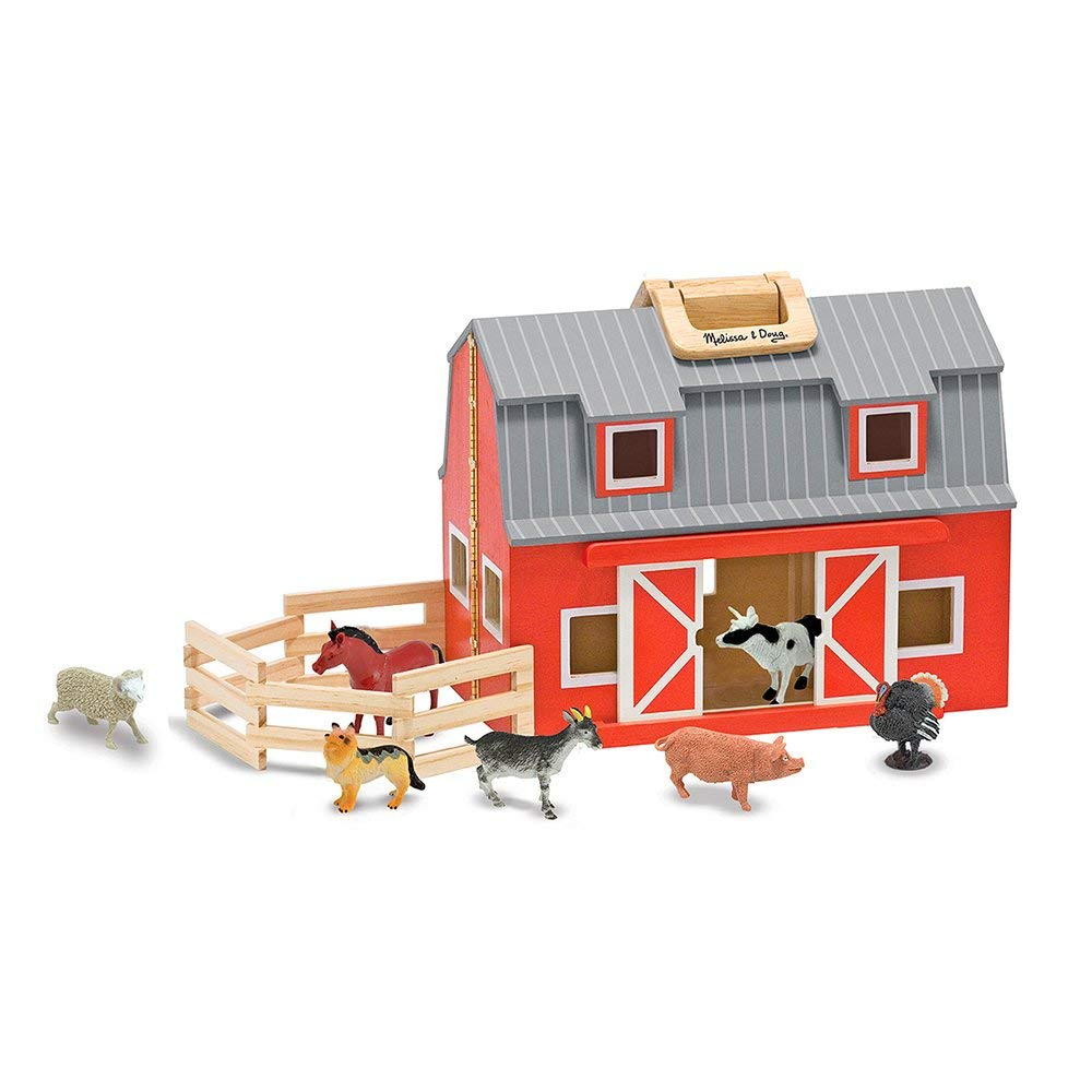 Melissa & Doug Fold And Go Wooden Barn