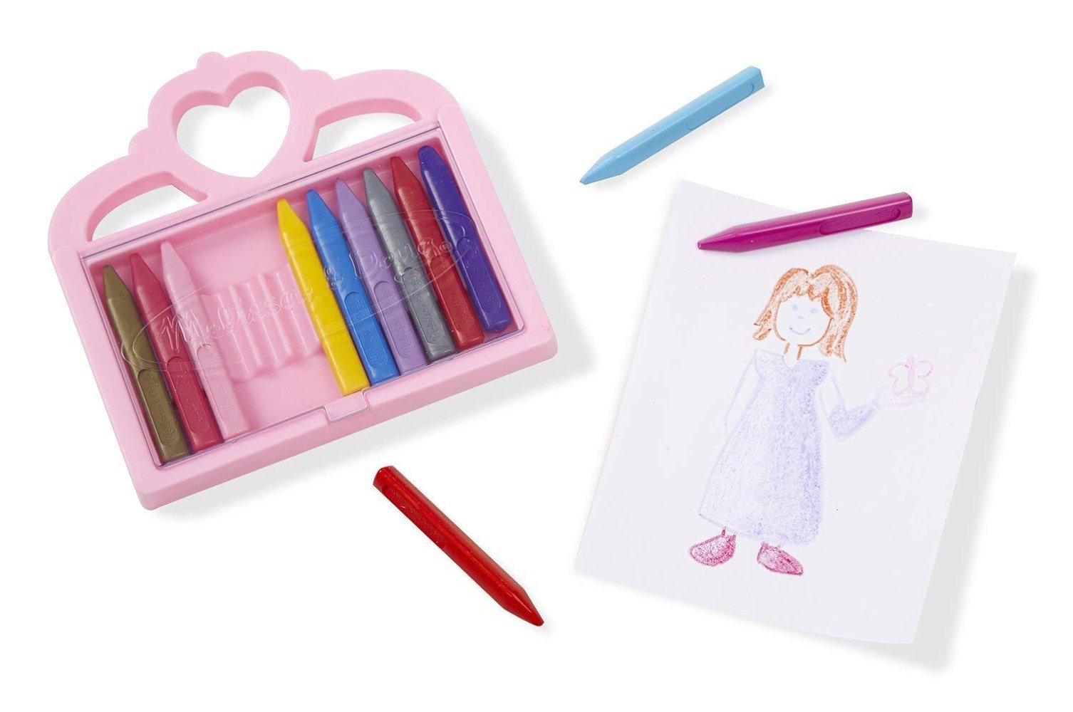 Melissa & Doug Princess Crayon Set - 12 Colors