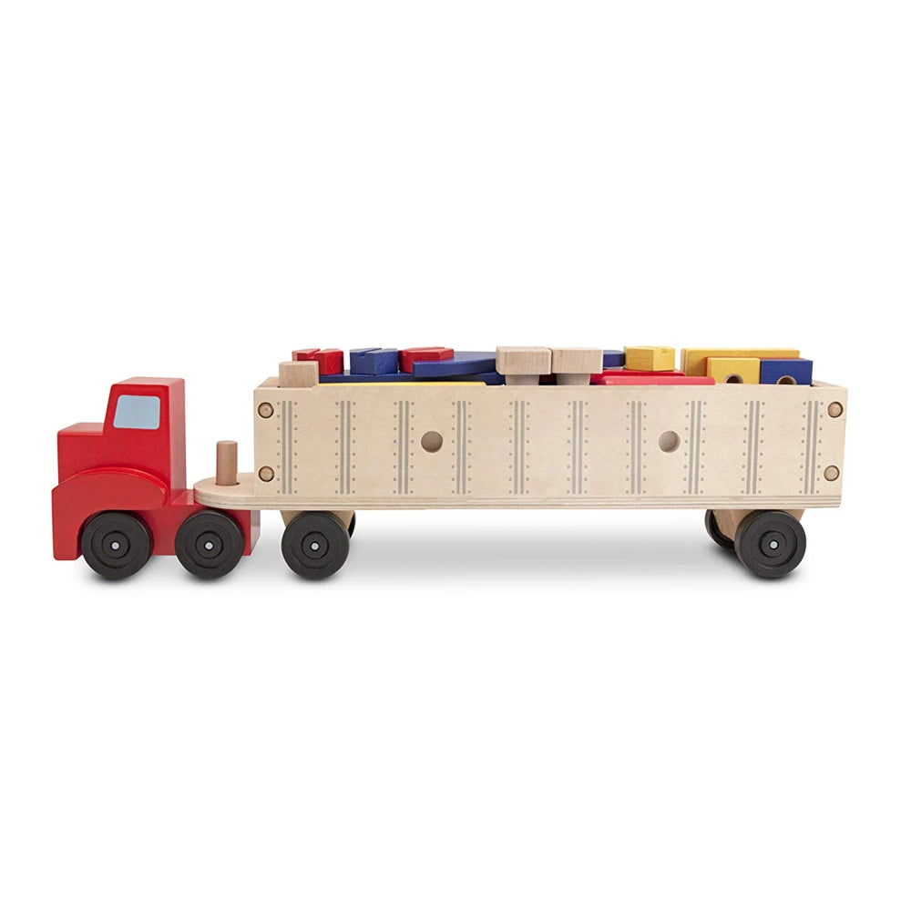 Melissa & Doug Big Rig Building Truck Wooden Play Set