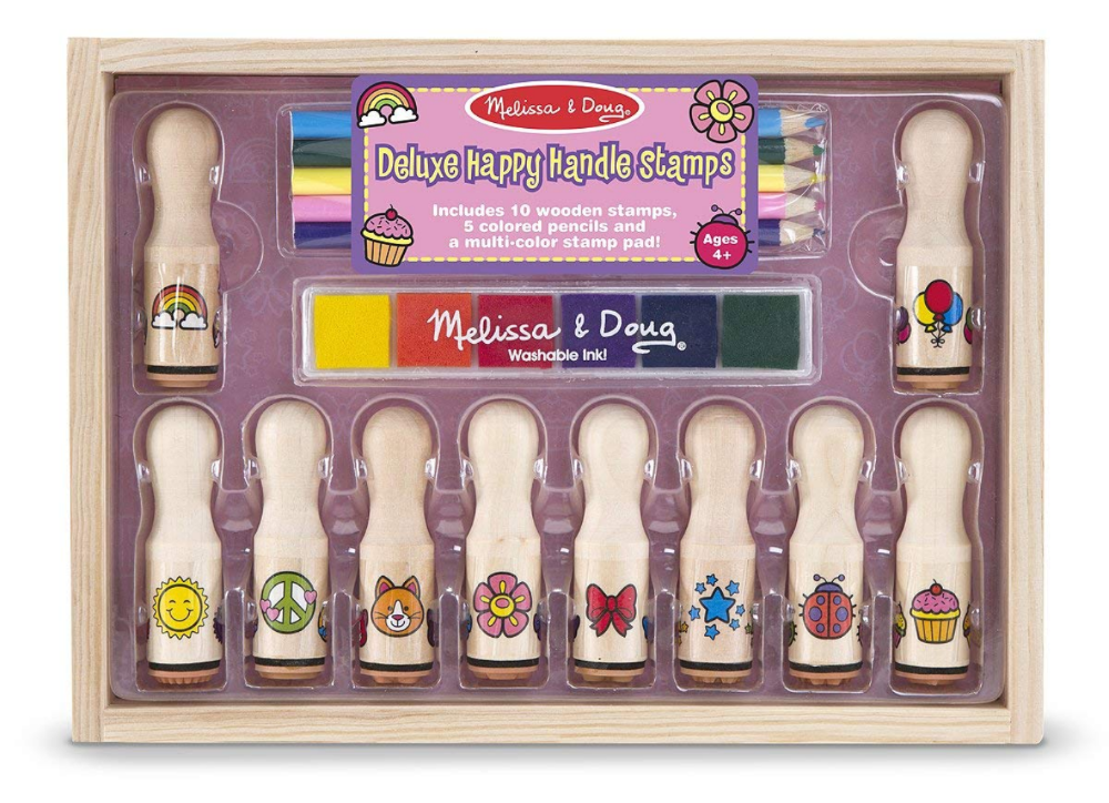 Melissa & Doug Deluxe Happy Handle Stamp Set