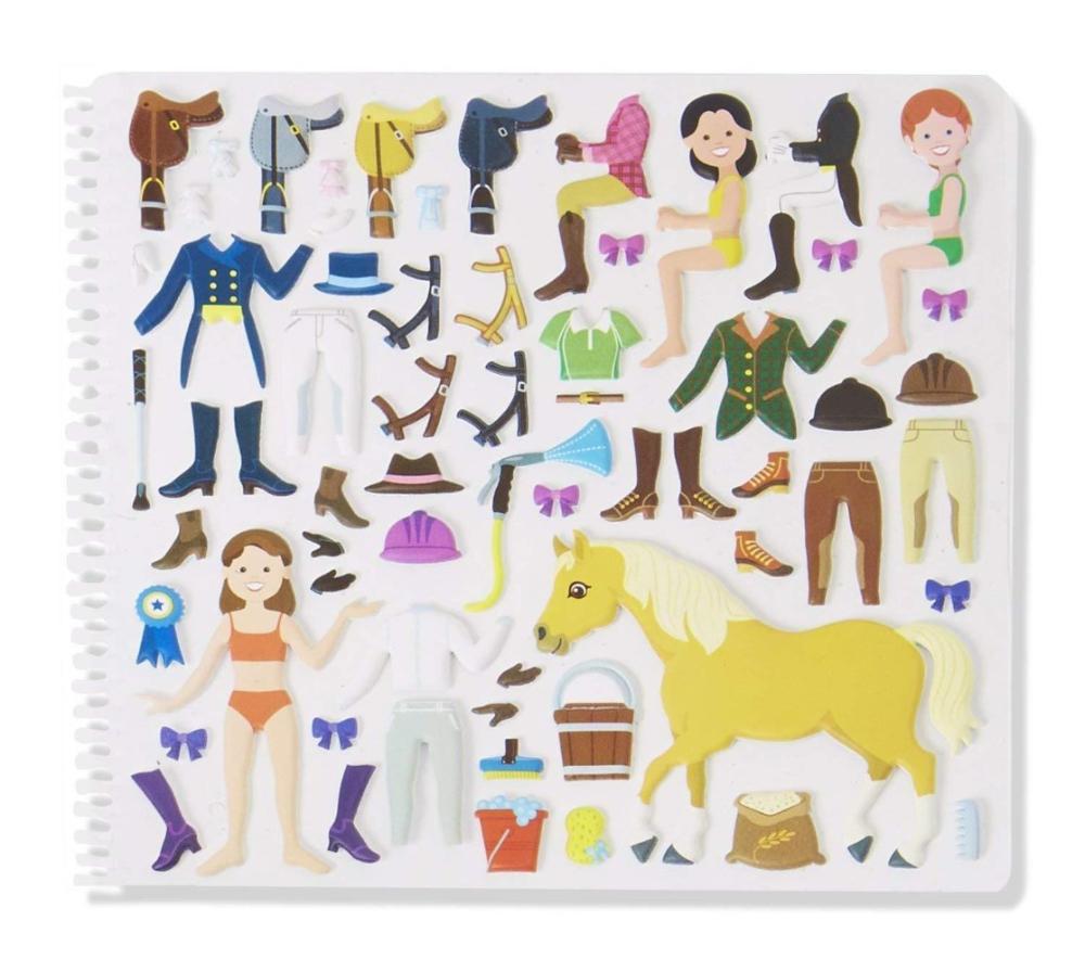 Melissa & Doug Puffy Sticker Activity Book: Riding Club