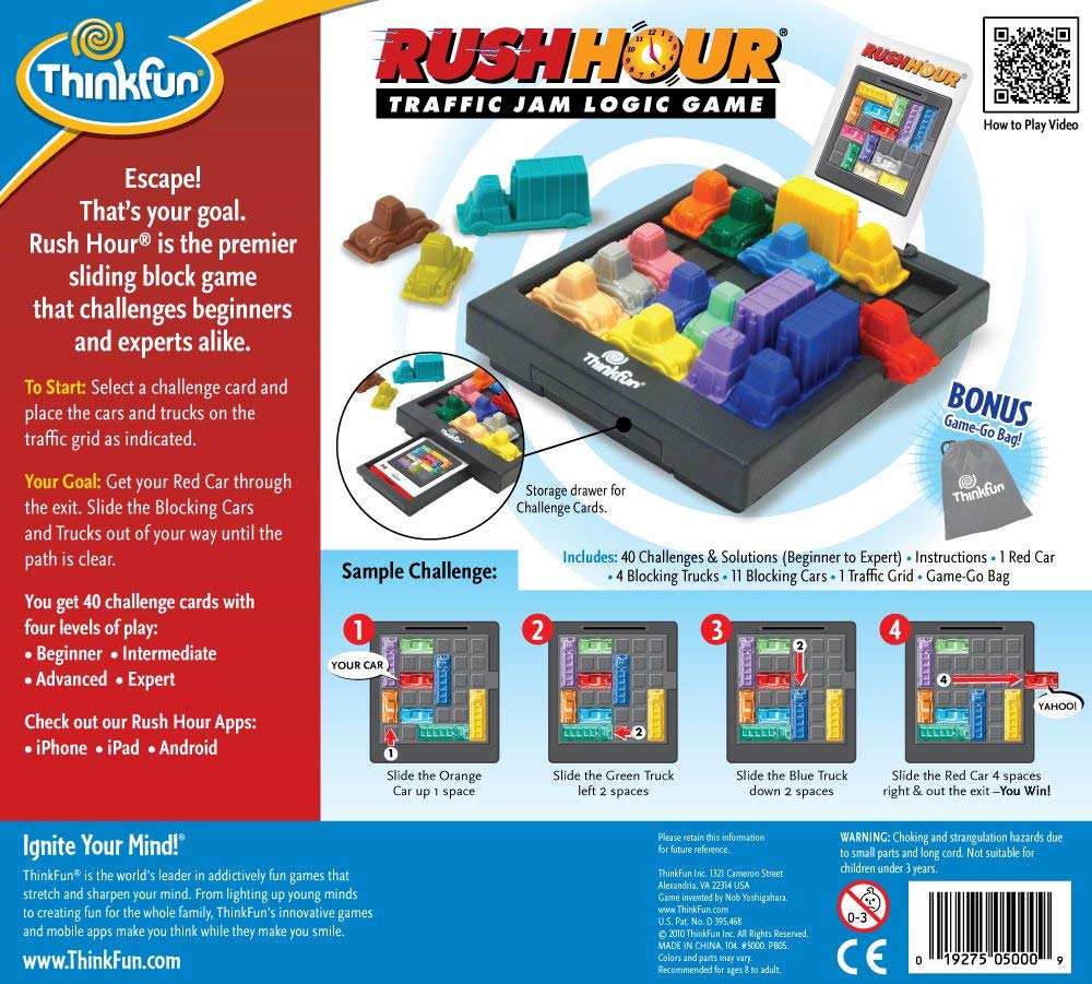 ThinkFun Rush Hour Traffic Jam Logic Game