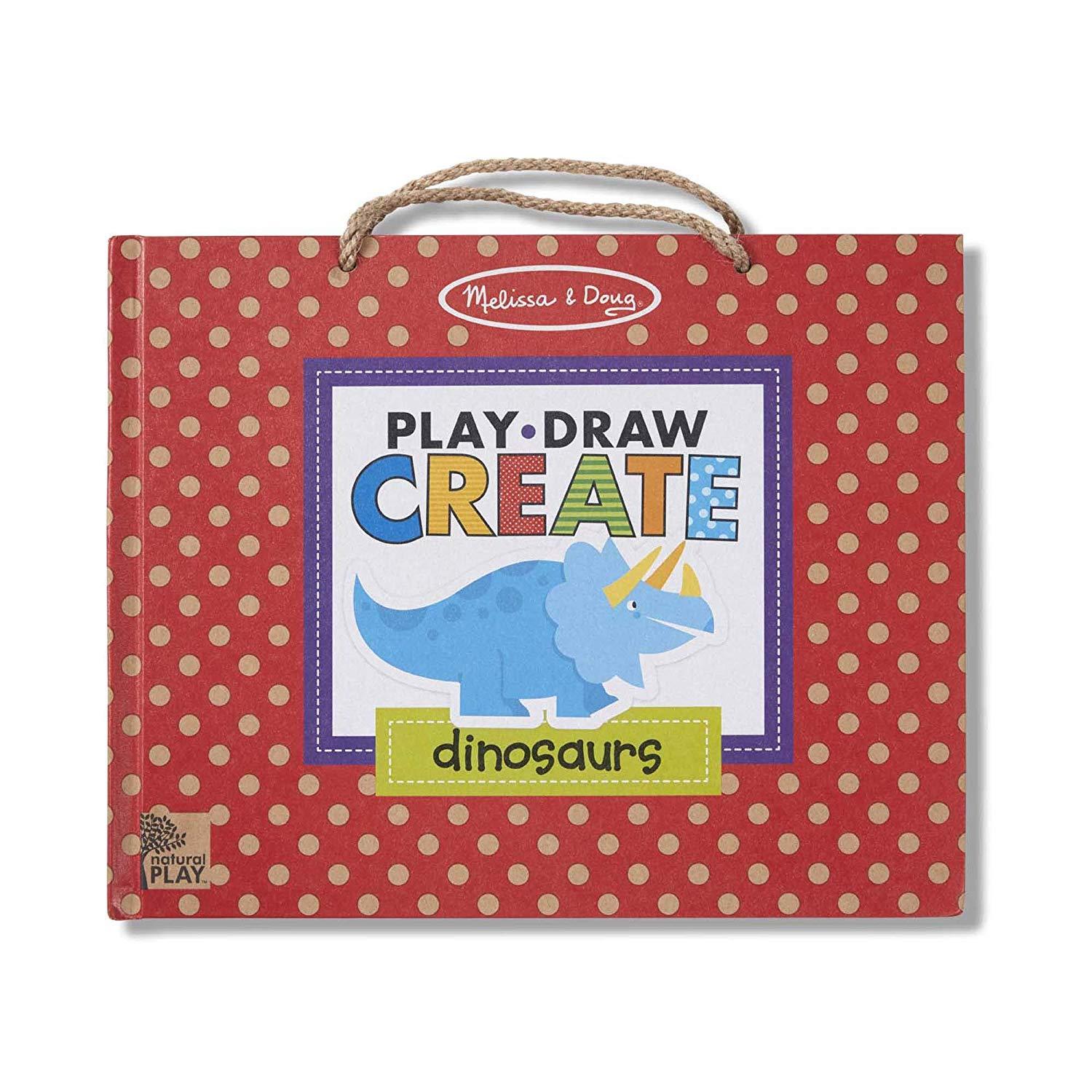 Melissa & Doug Play, Draw, Create Reusable Drawing & Magnet Kit - Dinosaurs