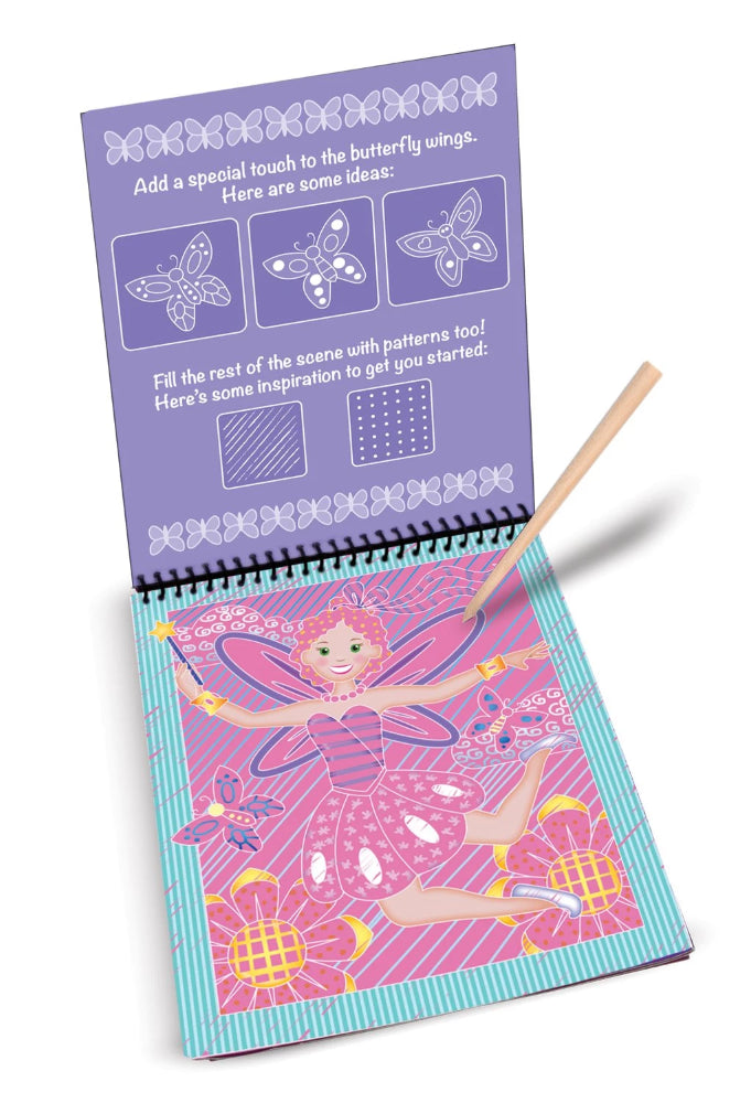 Melissa & Doug On the Go Scratch Art Color Reveal Pad - Fairy Tales