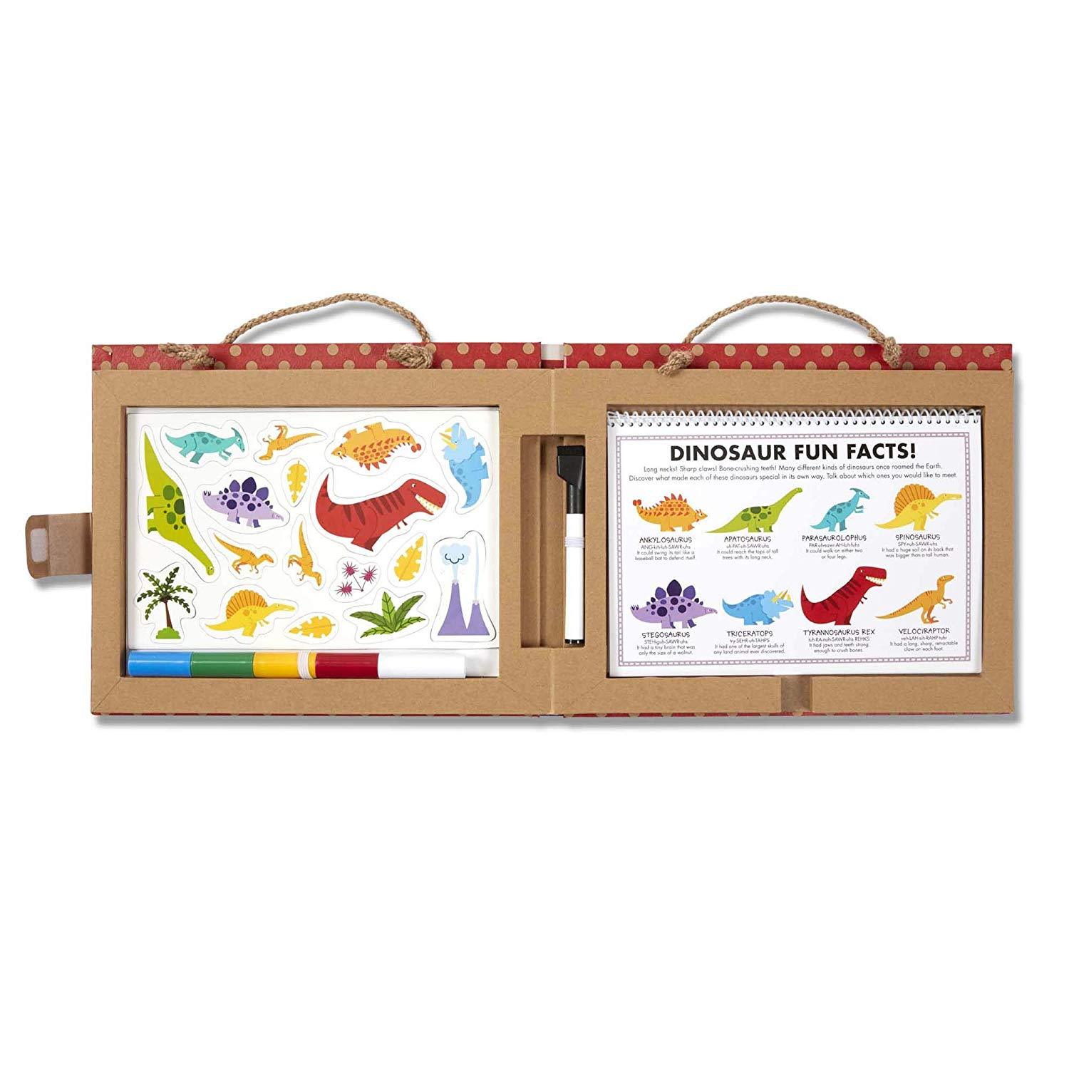 Melissa & Doug Play, Draw, Create Reusable Drawing & Magnet Kit - Dinosaurs