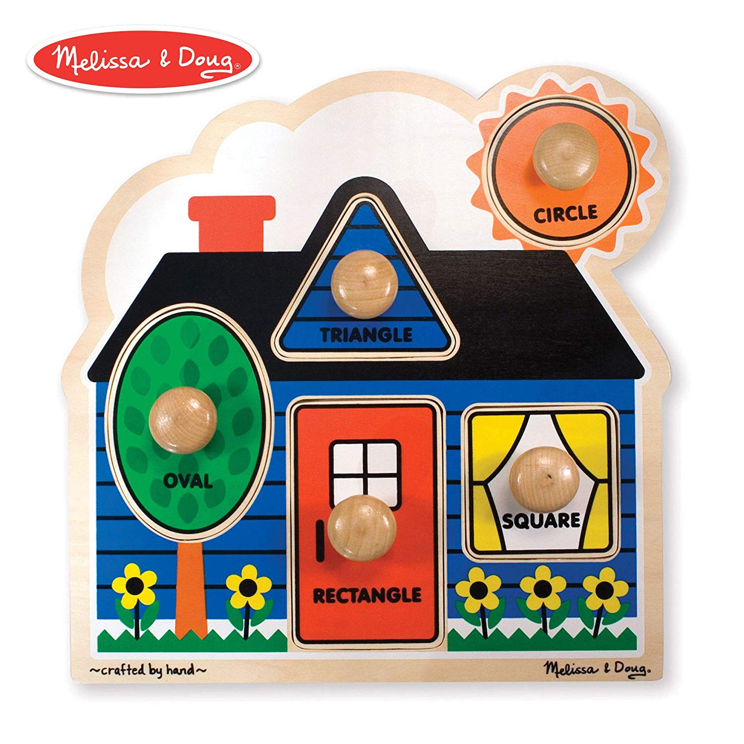 Melissa & Doug First Shapes Jumbo Knob - 5 Pieces