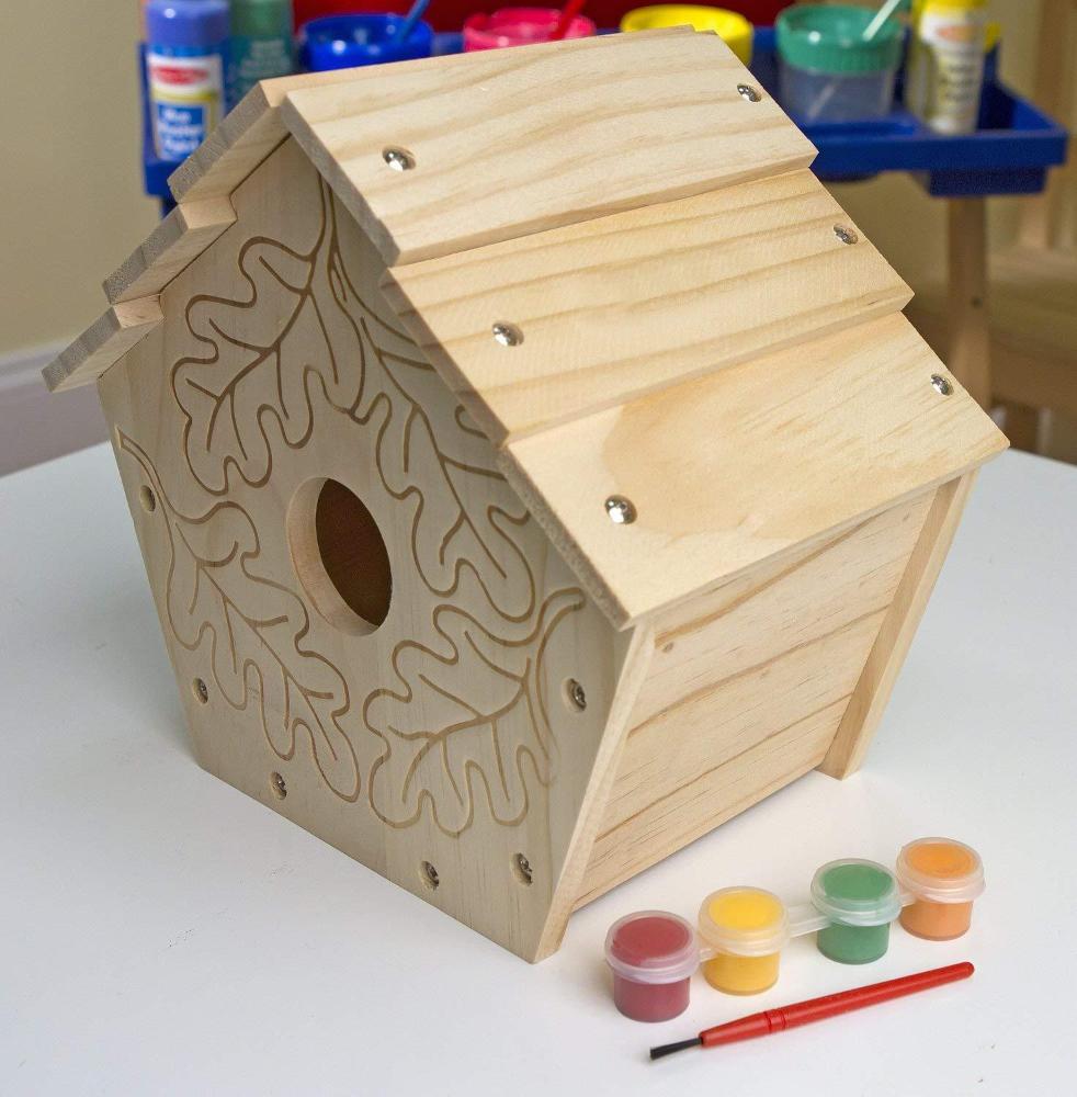 Melissa & Doug Build-Your-Own Wooden Birdhouse Craft Kit