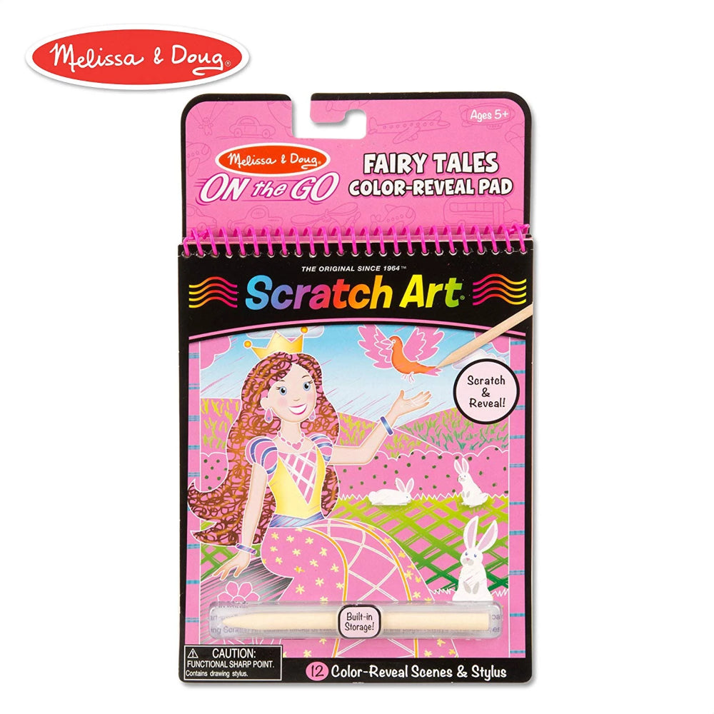 Melissa & Doug On the Go Scratch Art Color Reveal Pad - Fairy Tales