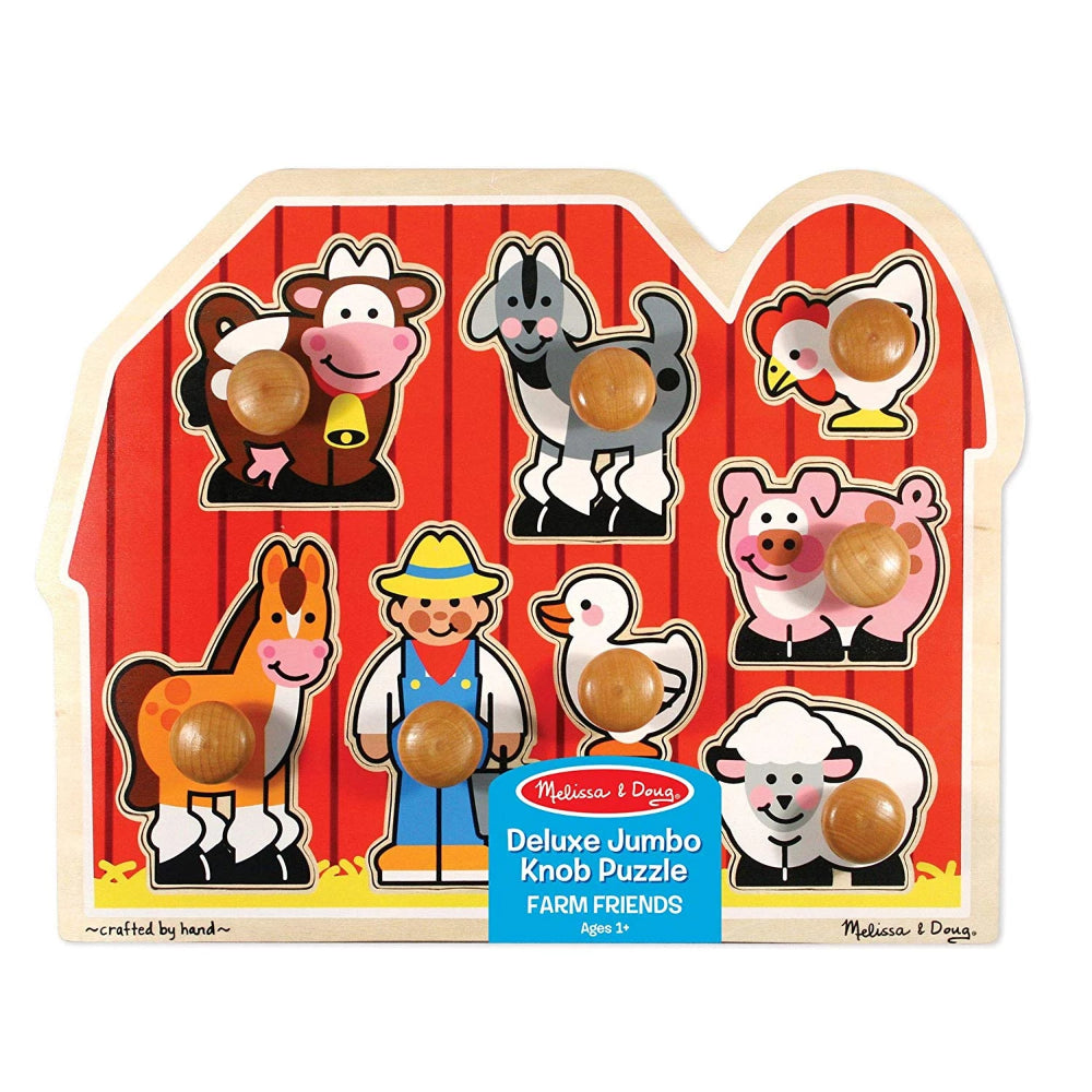 Melissa & Doug Large Farm Jumbo Knob Puzzle - 8 pieces