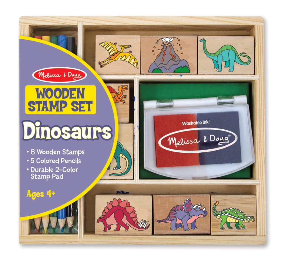 Melissa & Doug Dinosaur Wooden Stamp Set