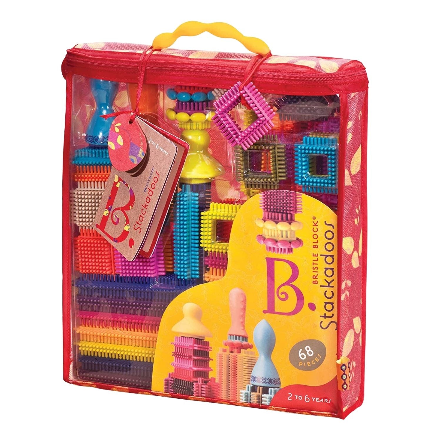 B. Toys Bristle Block Stackadoos - 68 Pcs