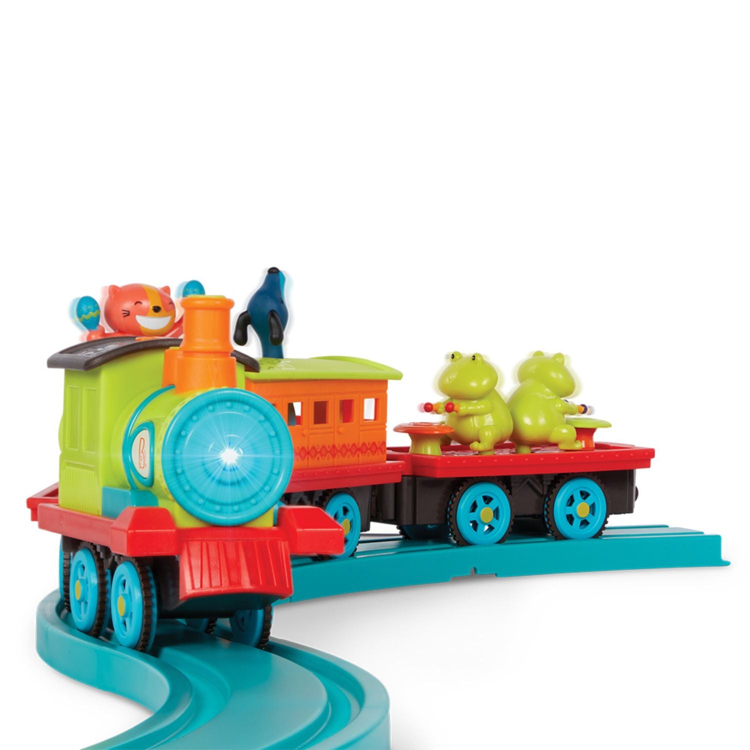 B. toys B. Musical train set The Critter Express