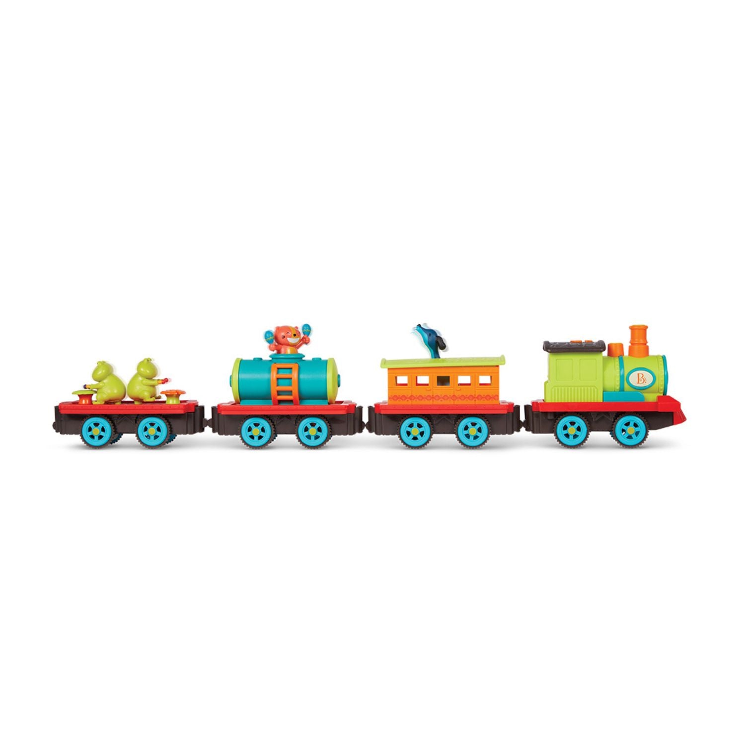 B. toys B. Musical train set The Critter Express