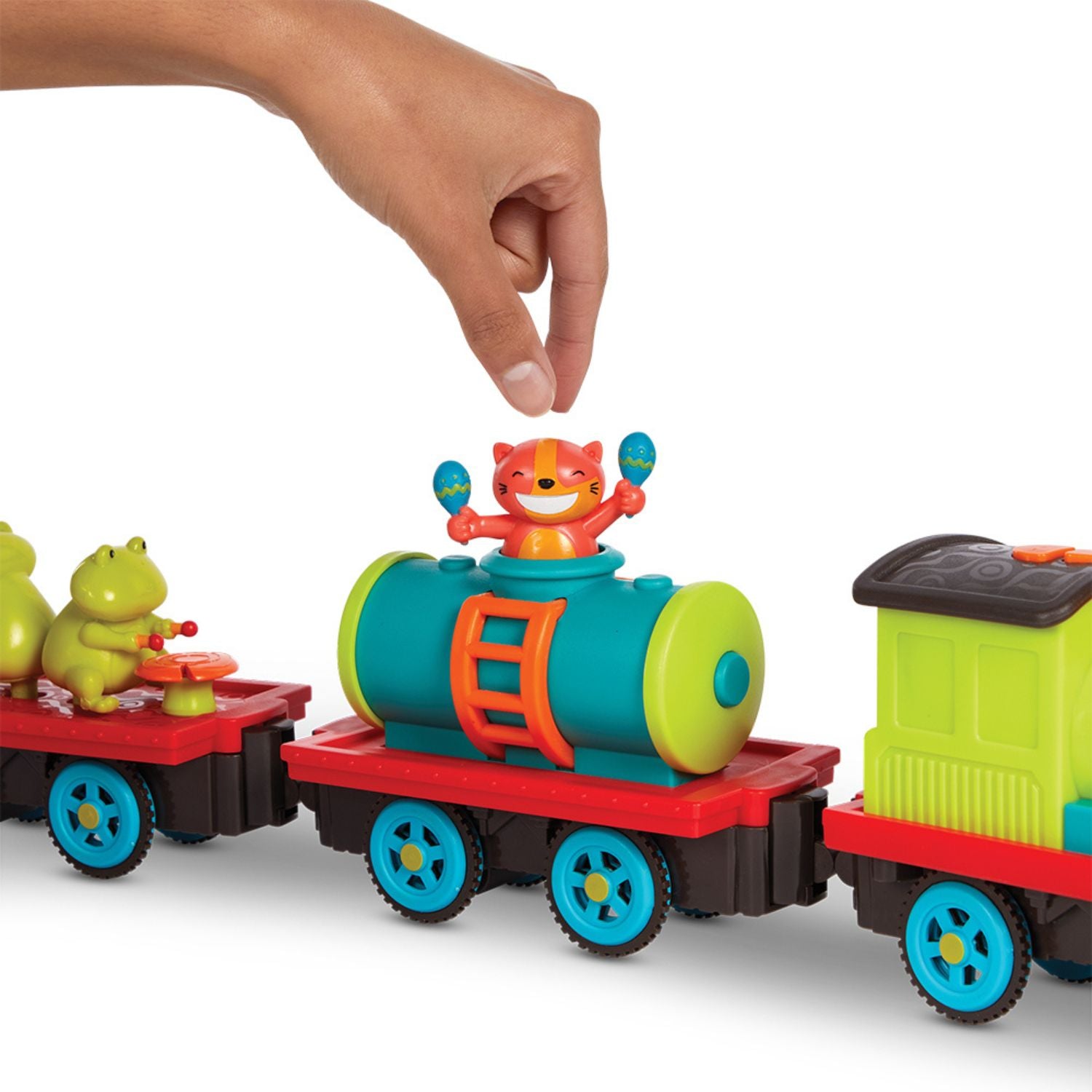 B. toys B. Musical train set The Critter Express