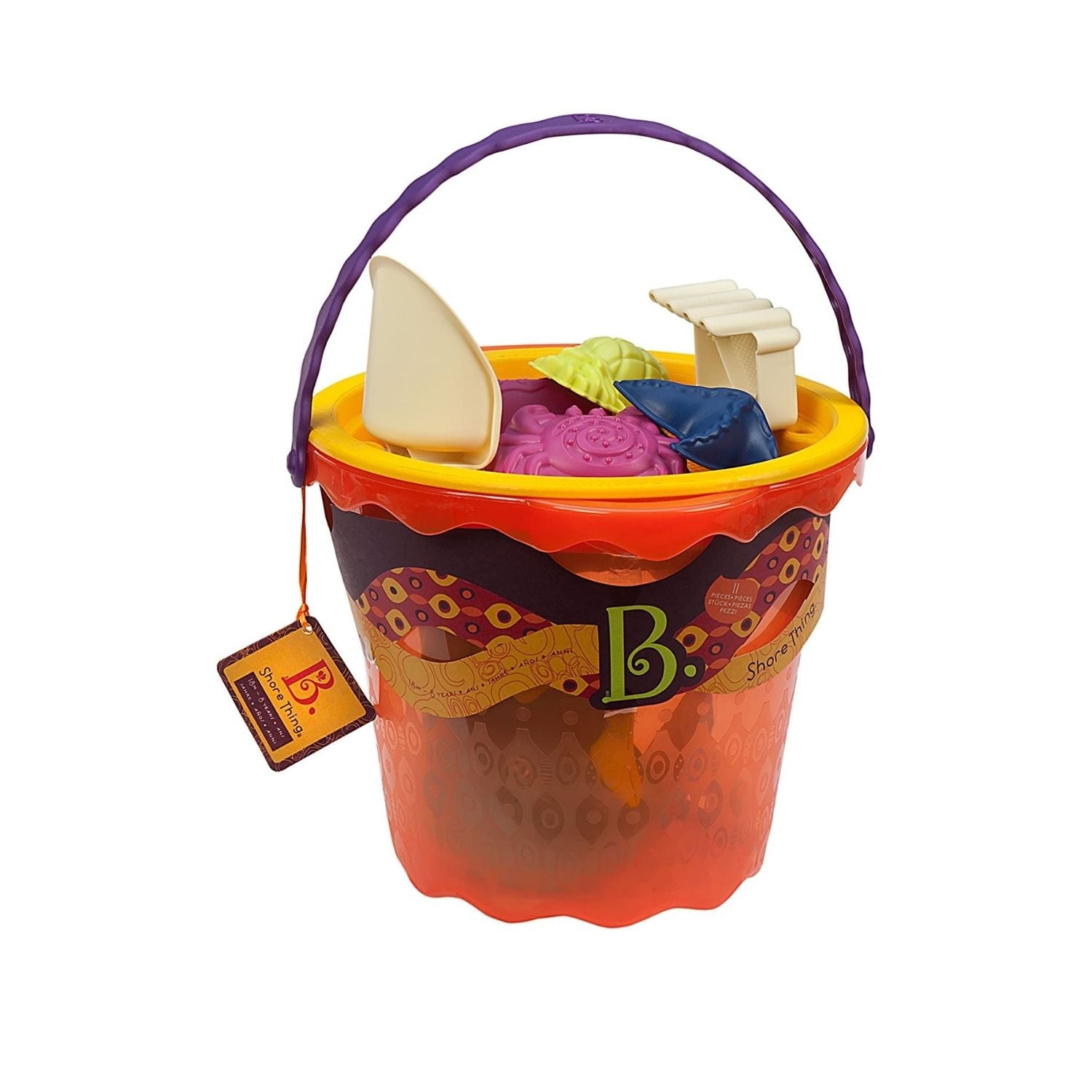 B. toys Shore Thing B. Large Bucket Set (Papaya)