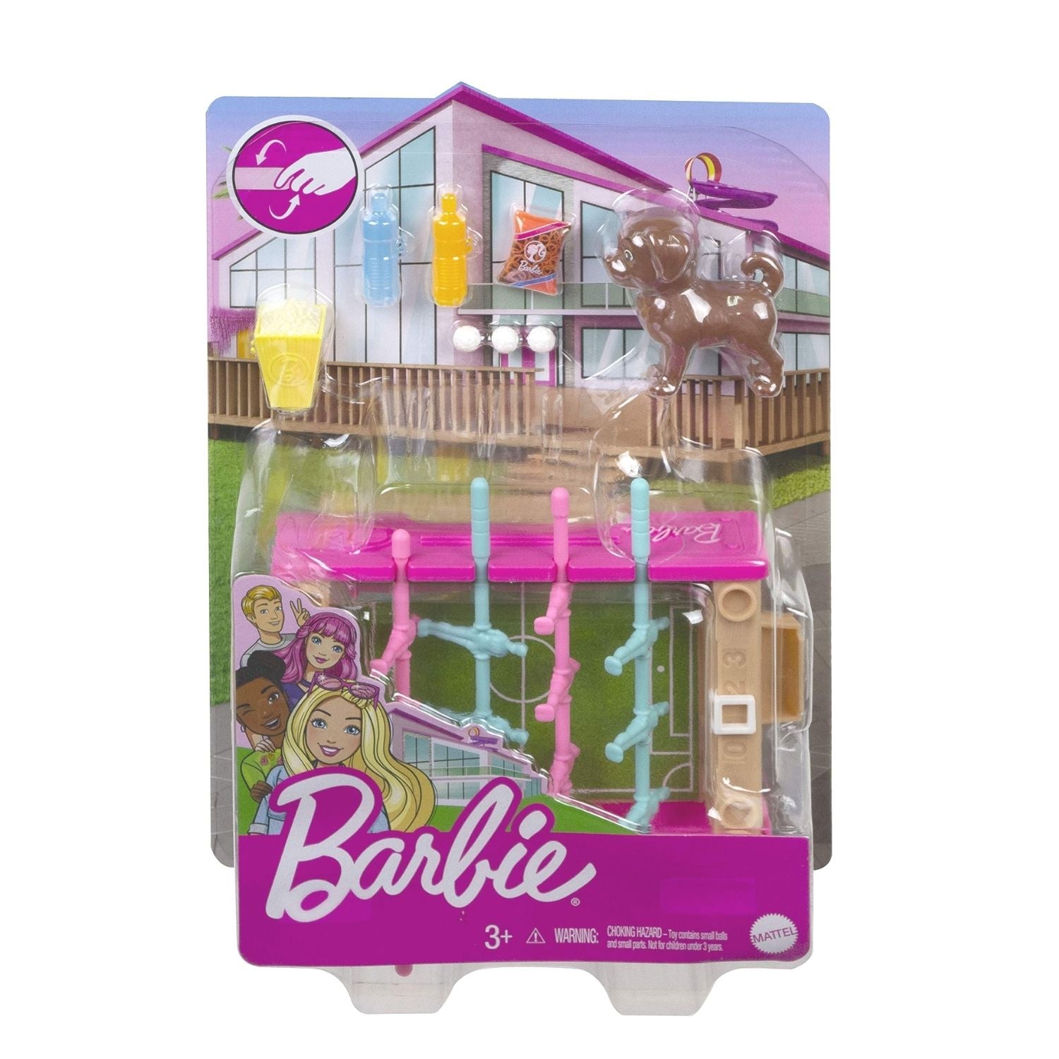 Barbie Mini Playset With Pet - Foosball Table With Puppy