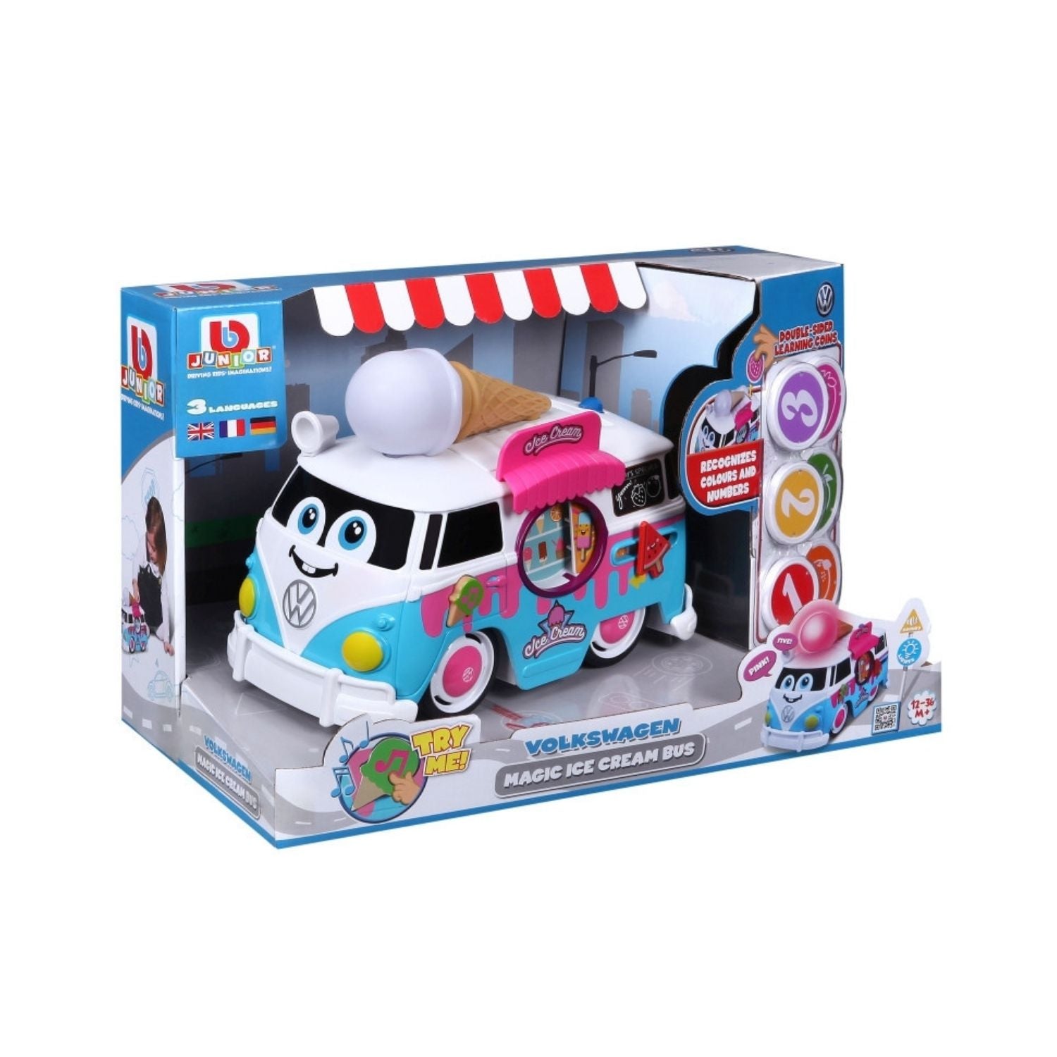 Bb Junior Magic Ice-Cream Bus - VW Samba with 6 coins