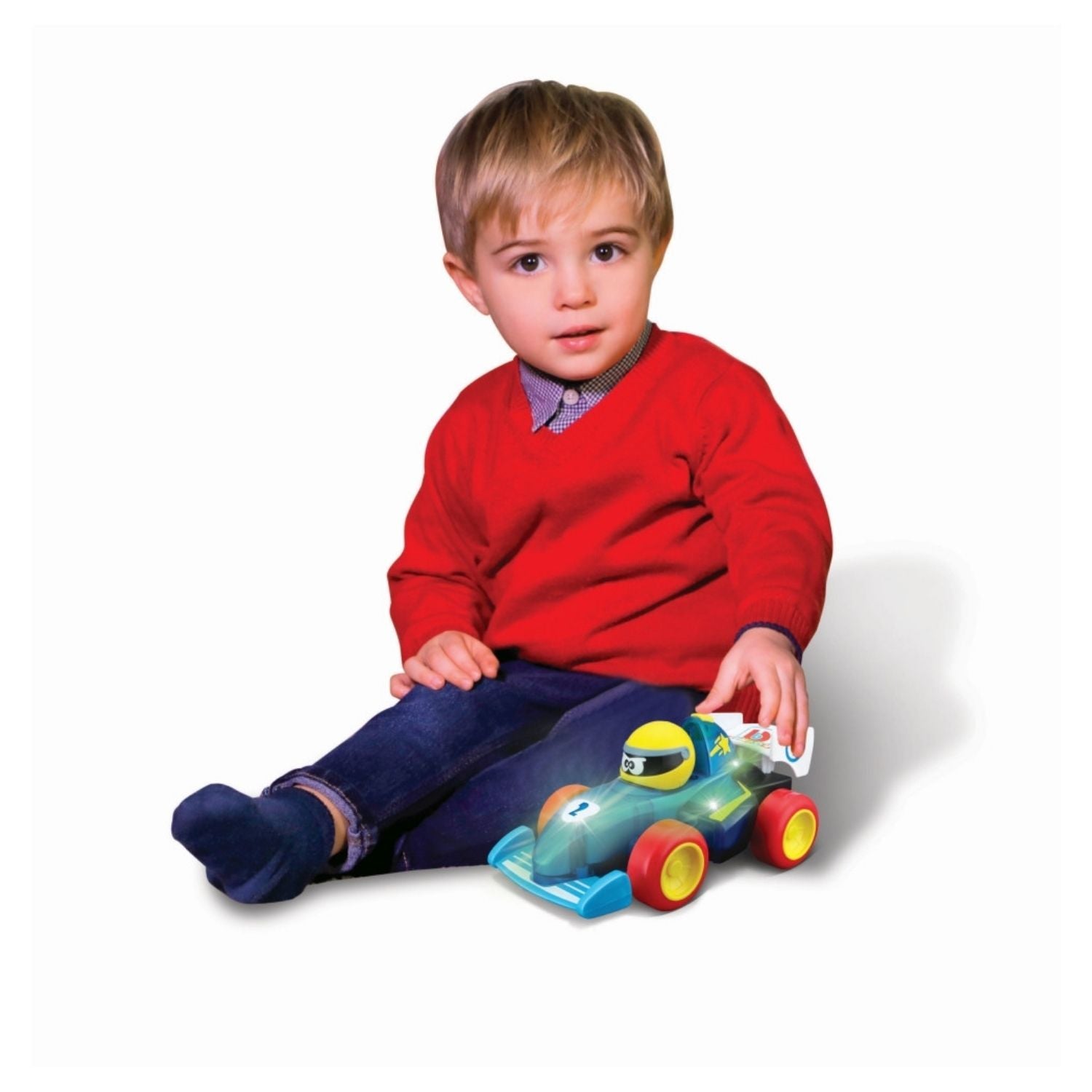 Bburago Junior Push & Glow - Formula Fun - Blue