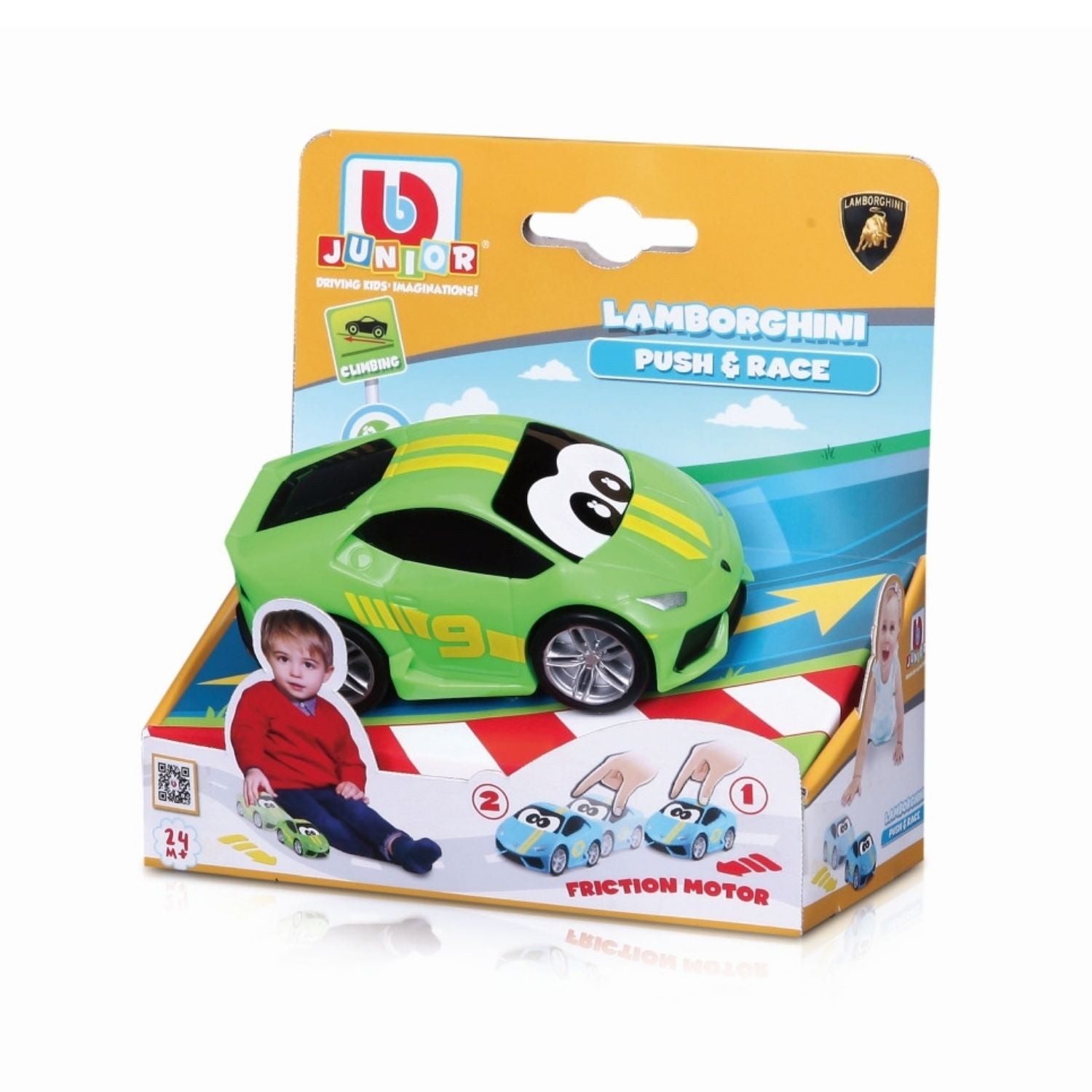 Bburago Junior Push & Race Lamborghini Huracan - Green