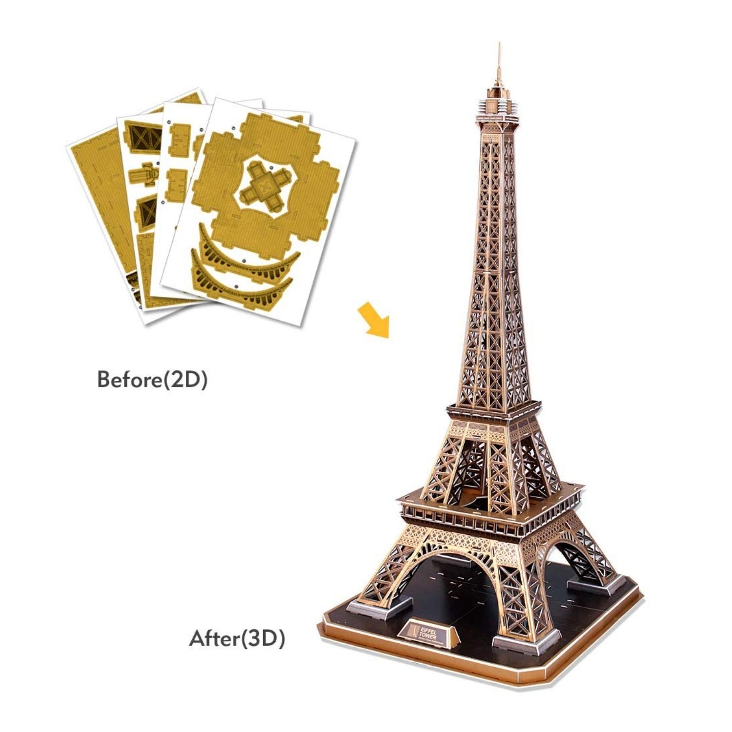 CubicFun - Eiffel Tower (France) 82 Piece 3D Puzzle