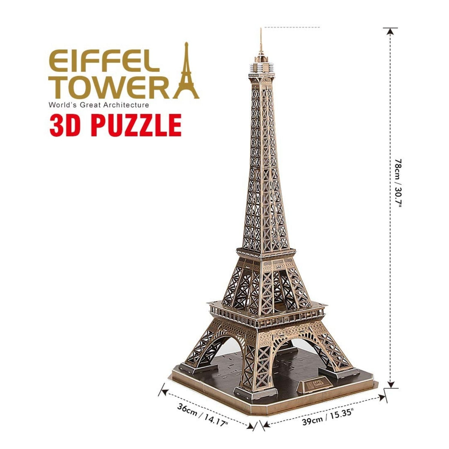 CubicFun - Eiffel Tower (France) 82 Piece 3D Puzzle