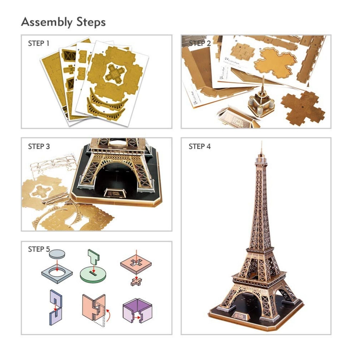 CubicFun - Eiffel Tower (France) 82 Piece 3D Puzzle