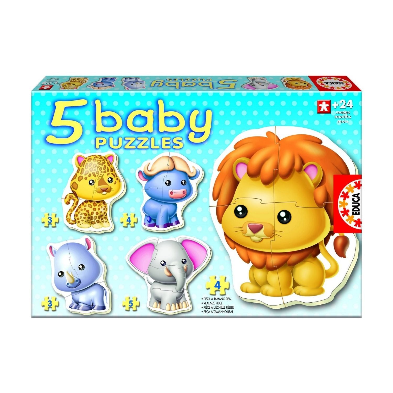 Educa Baby Wild Animals - 5 Puzzles