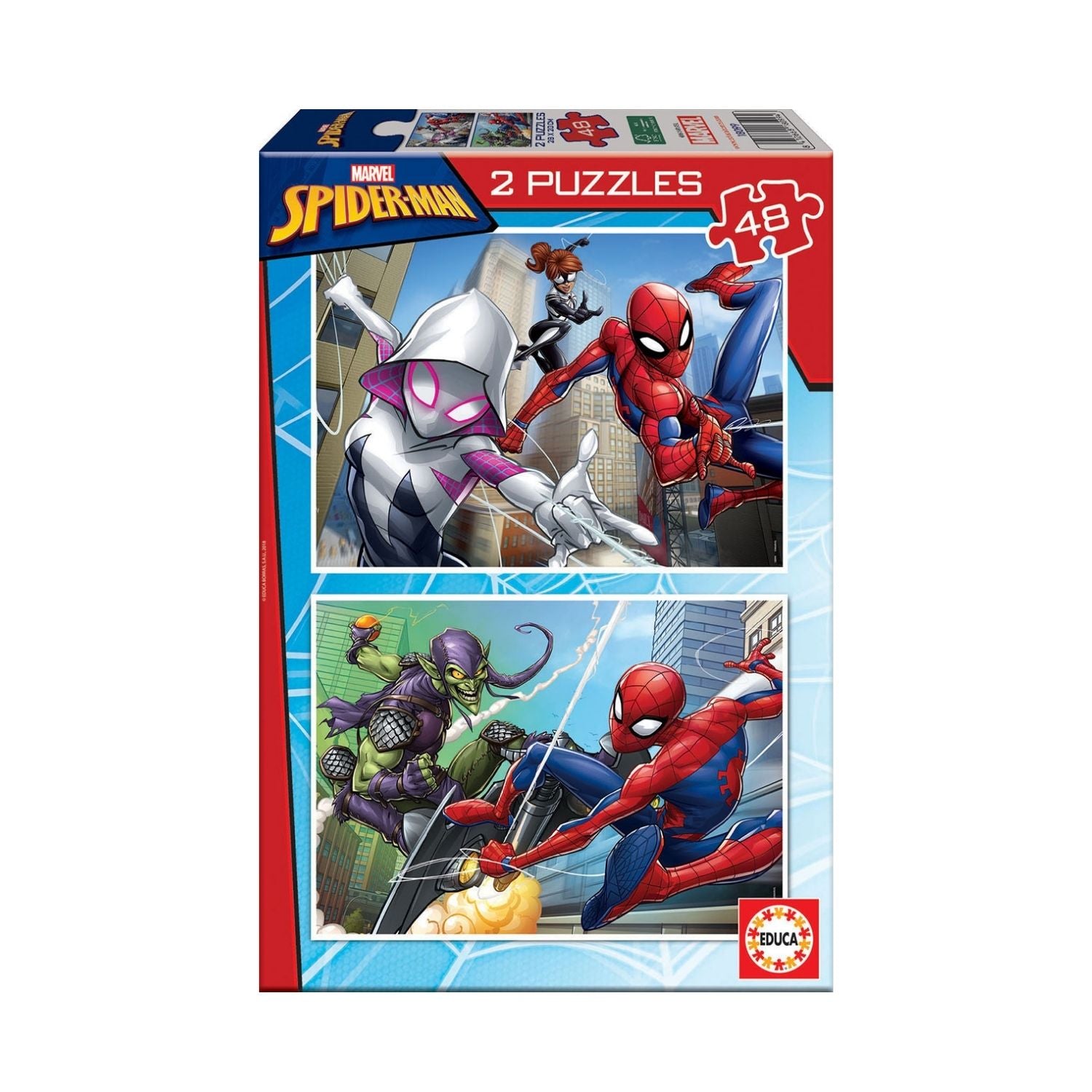 Educa Spider-Man Wooden Puzzle - 2 x 48 Pieces