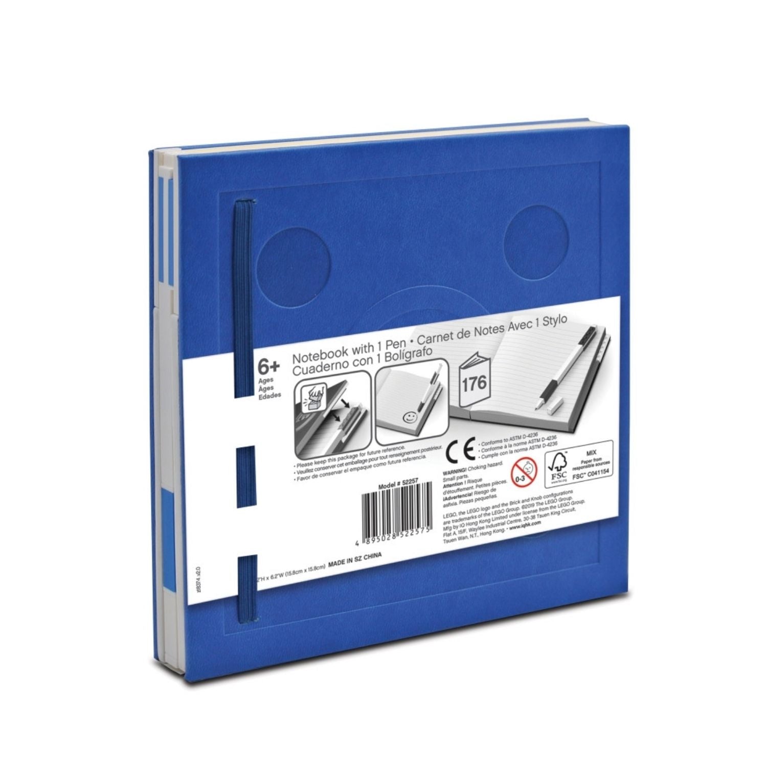 LEGO® 2.0 Locking Notebook with Gel Pen - Blue