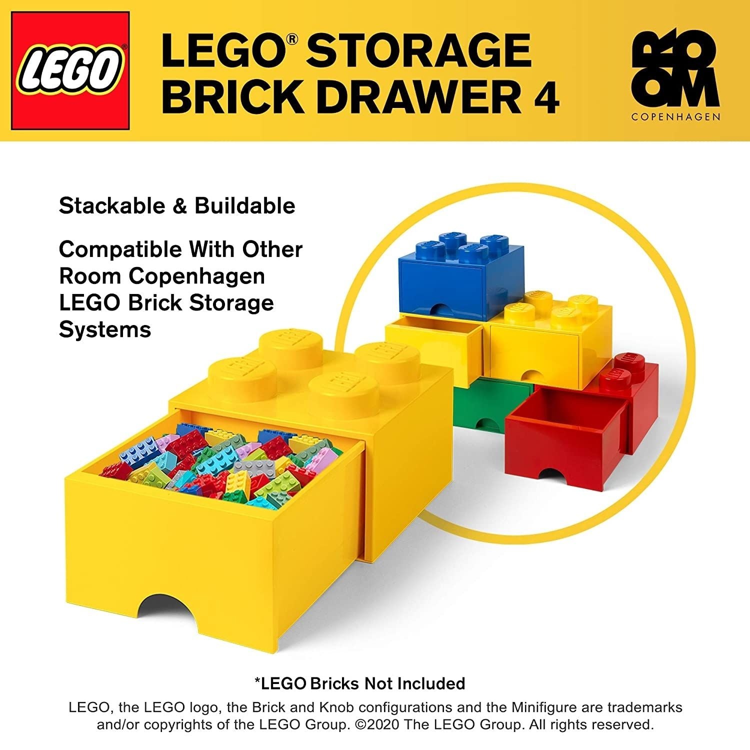 LEGO® Brick Drawer 4 - Yellow