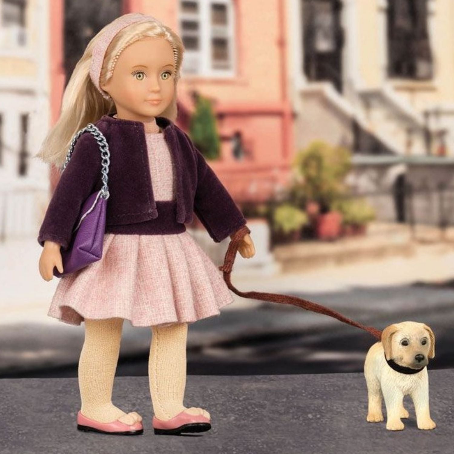 Lori Doll & Pet - Hazel & Golden Retriever Happy 