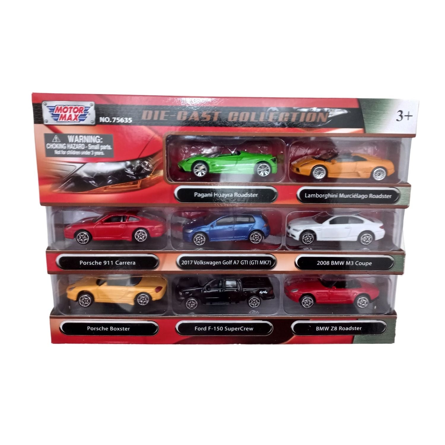 Motormax 8pc 1:64 Diecast Car, Asst.