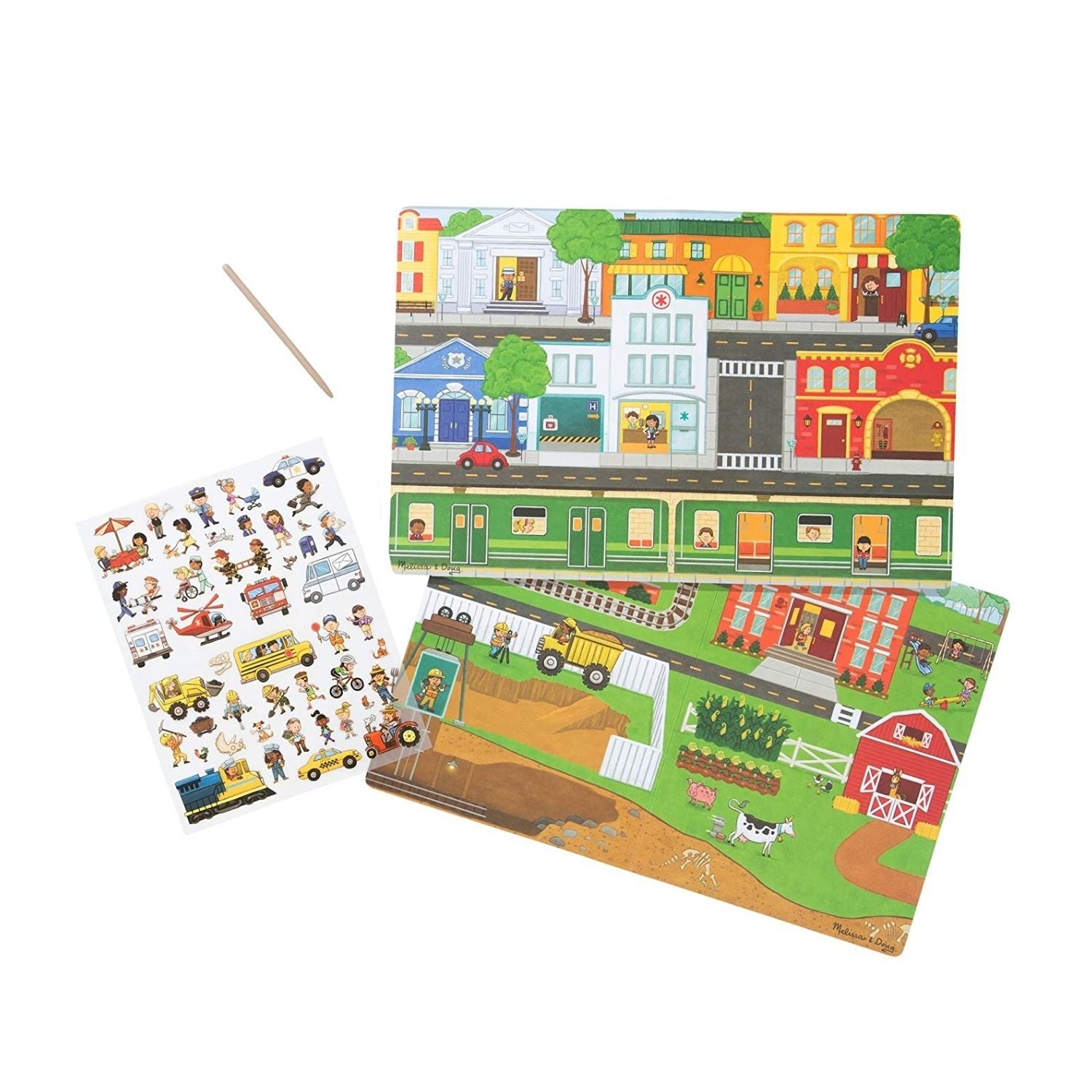 Melissa & Doug Around The Town - Transfer Sticker Set