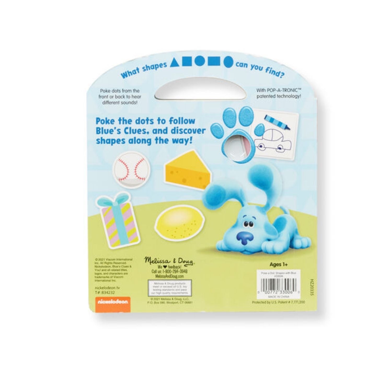 Melissa & Doug Blues Clues Poke-A-Dot - Shapes with Blue