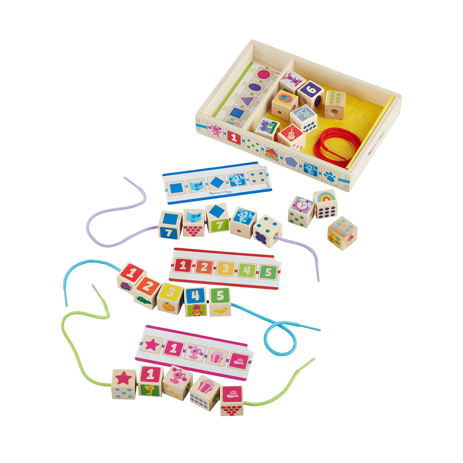 Melissa & Doug Blues Clues Wooden Lacing Beads