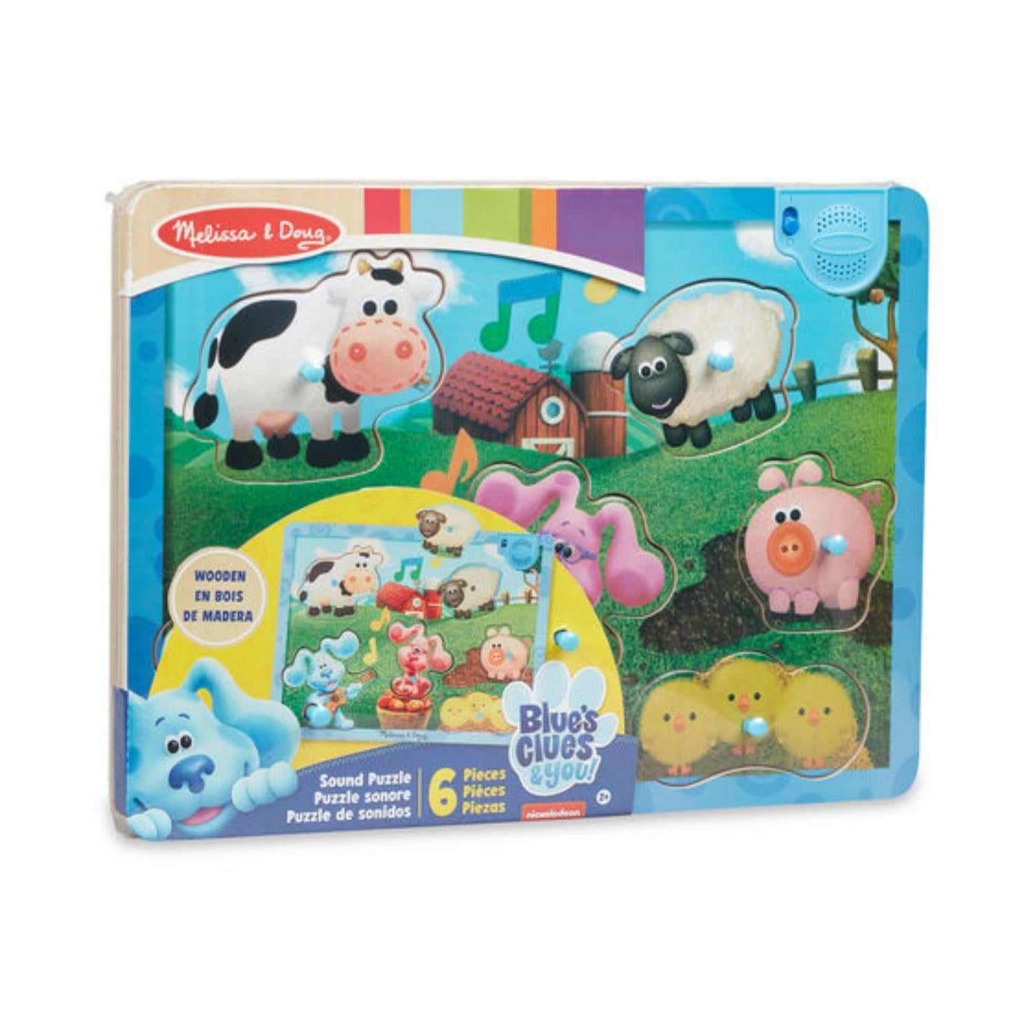 Melissa & Doug Blues Clues Wooden Musical Farm Sound Puzzle