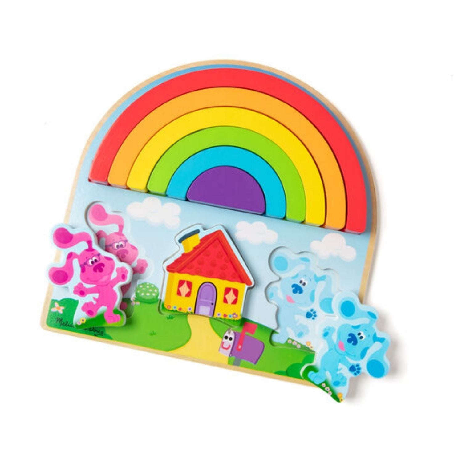 Melissa & Doug Blues Clues Wooden Rainbow Stacking Set