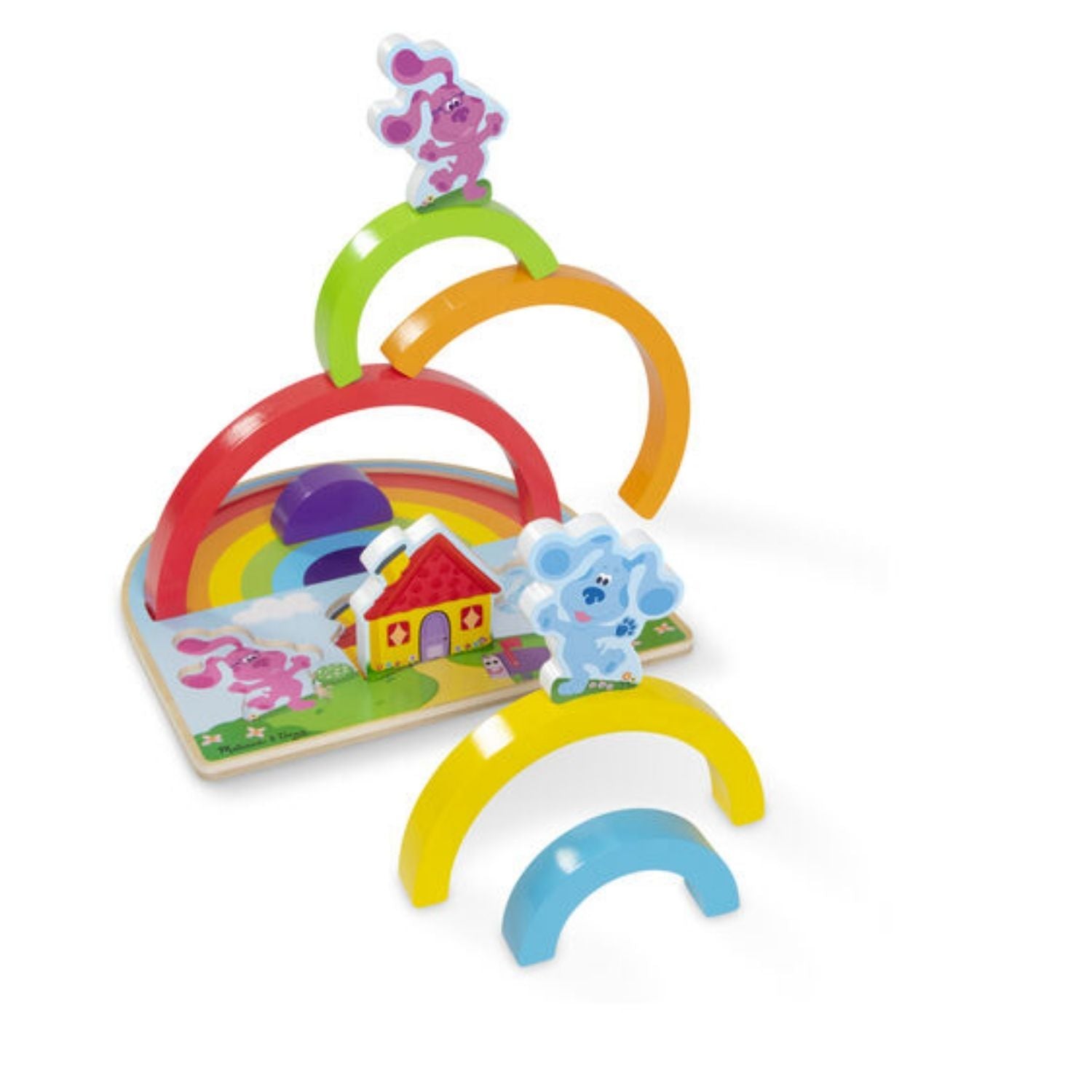 Melissa & Doug Blues Clues Wooden Rainbow Stacking Set