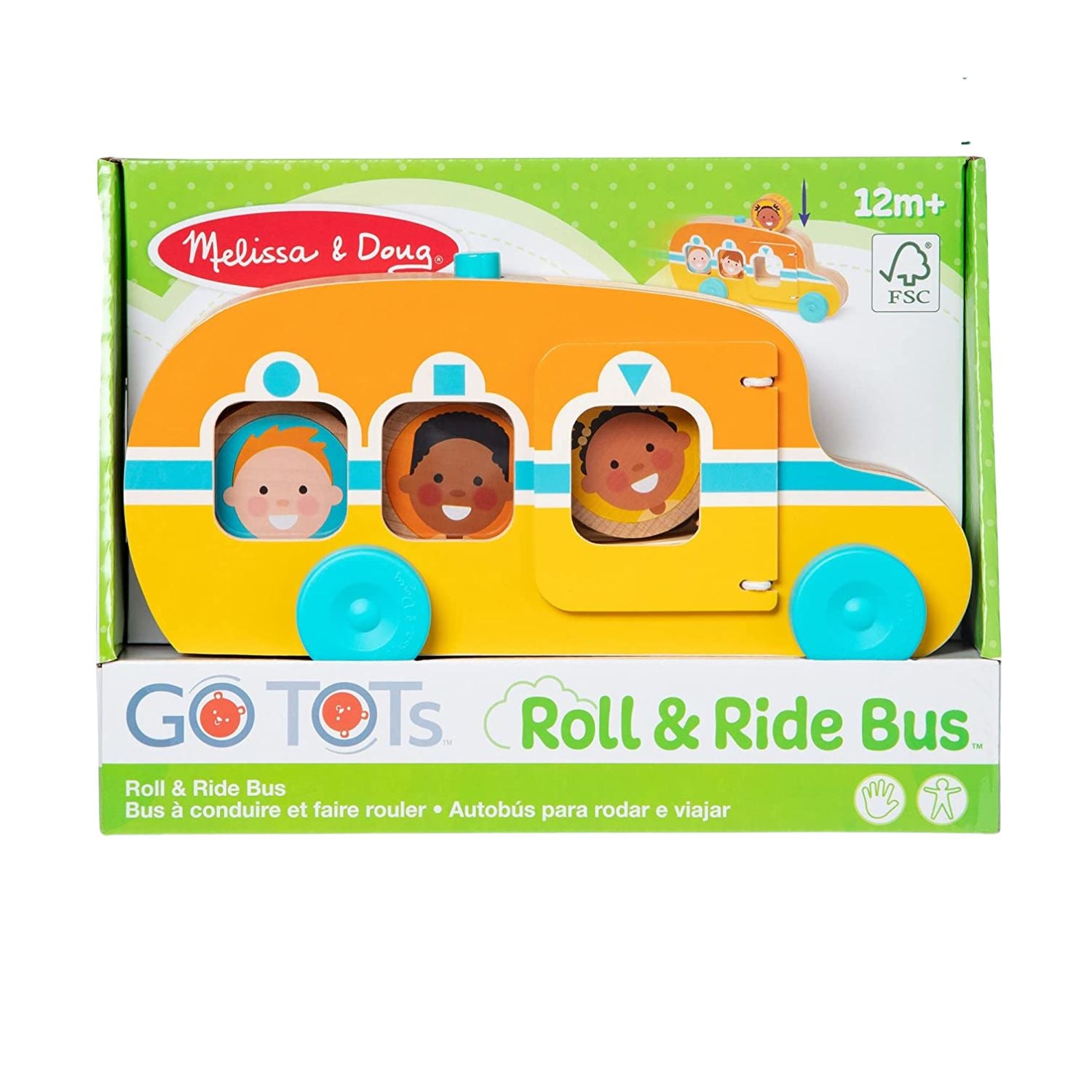 Melissa & Doug Go Tots Roll & Ride Bus