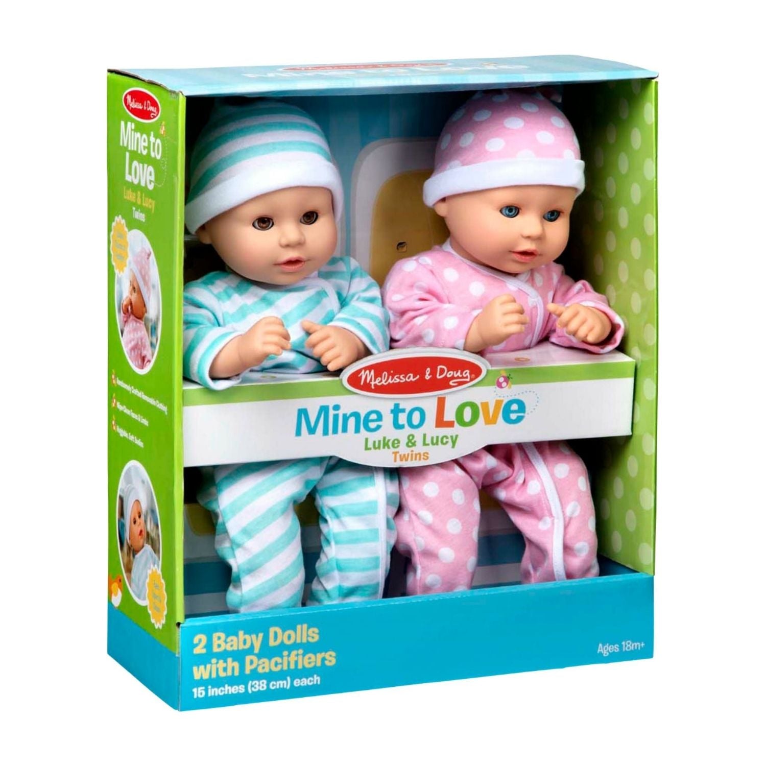 Melissa & Doug Mine to Love Twins Luke & Lucy Dolls