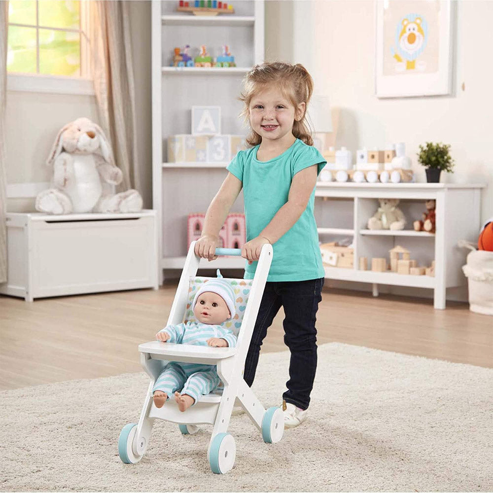 Melissa & Doug Mine to Love Wooden Play Stroller for Dolls