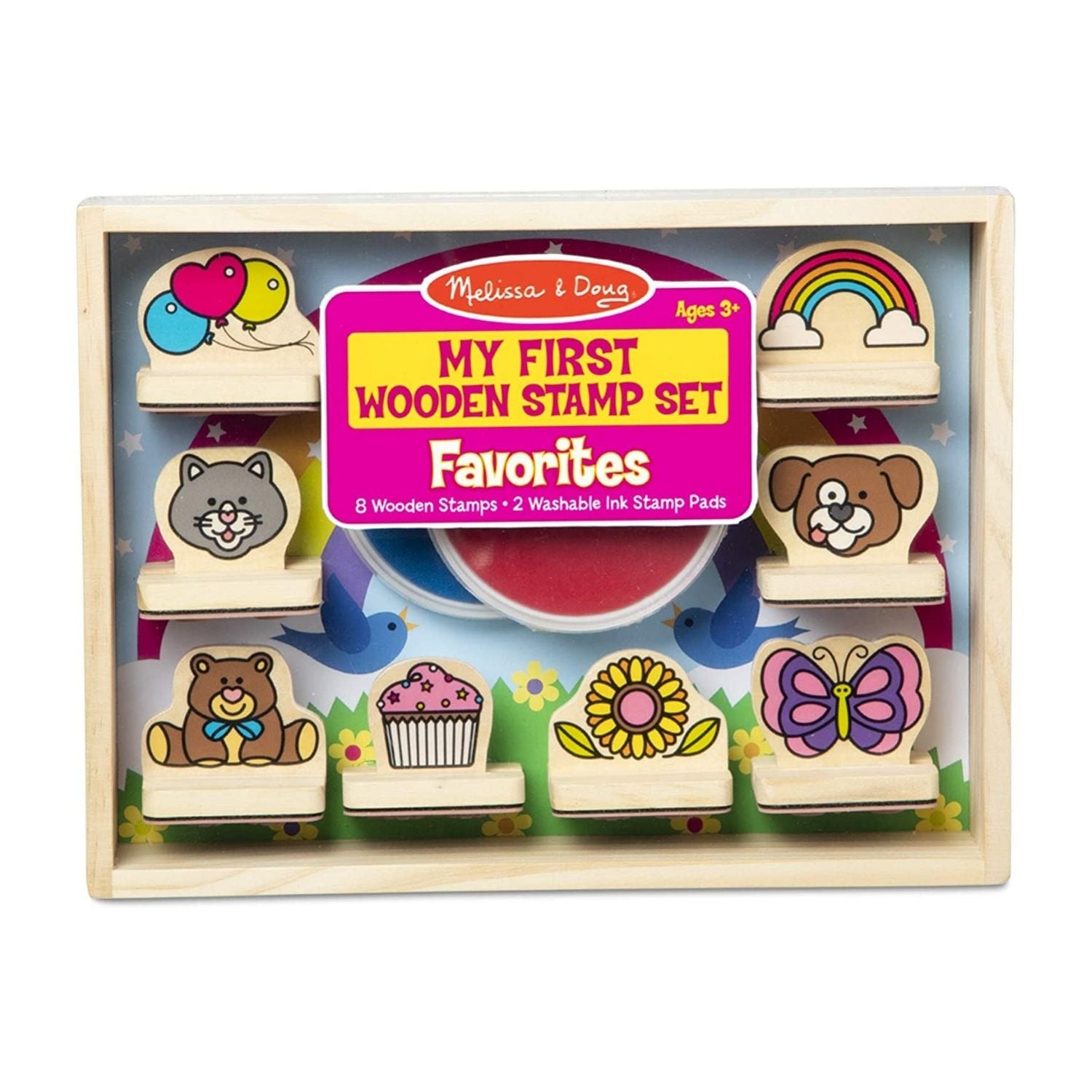 Melissa & Doug My First Wooden Stamp Set - Favourites