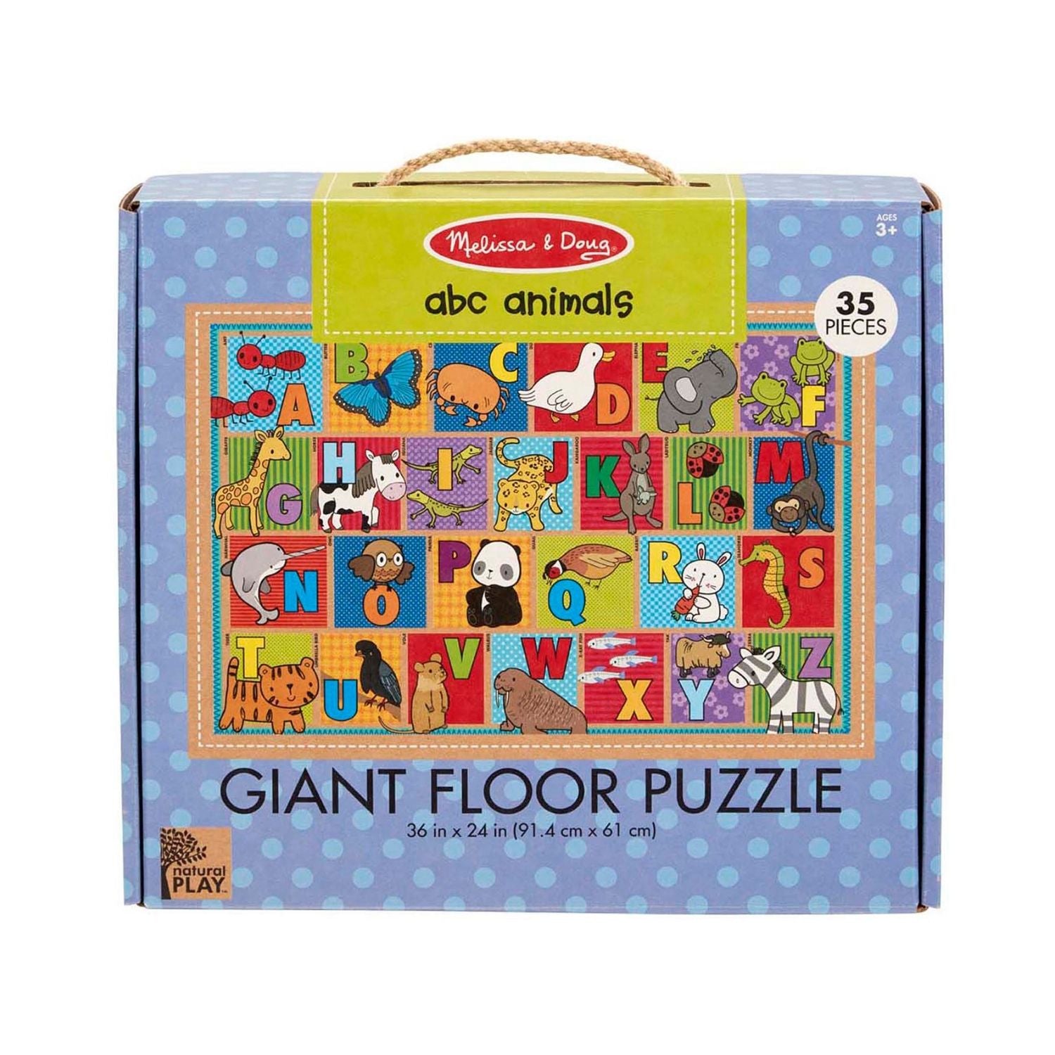 Melissa & Doug Natural Play Floor Puzzle - ABC Animals