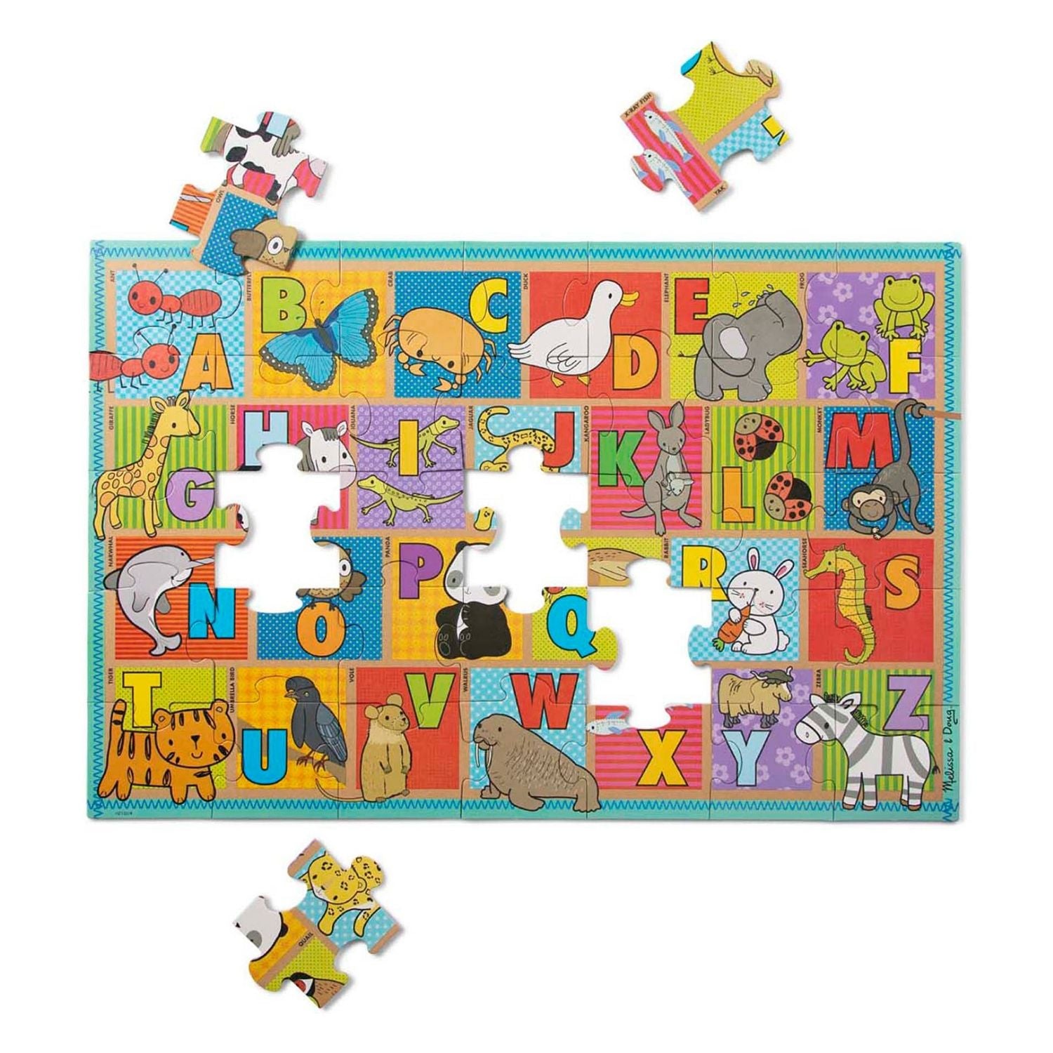 Melissa & Doug Natural Play Floor Puzzle - ABC Animals