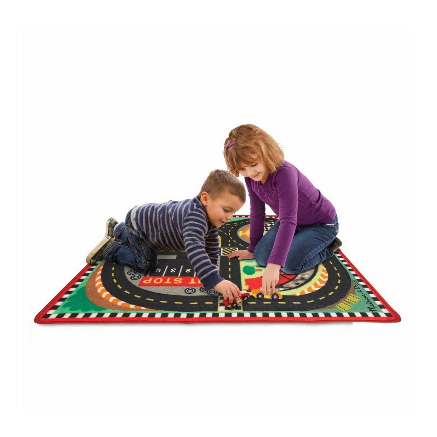 Melissa & Doug Round the Speedway Race Track Rug