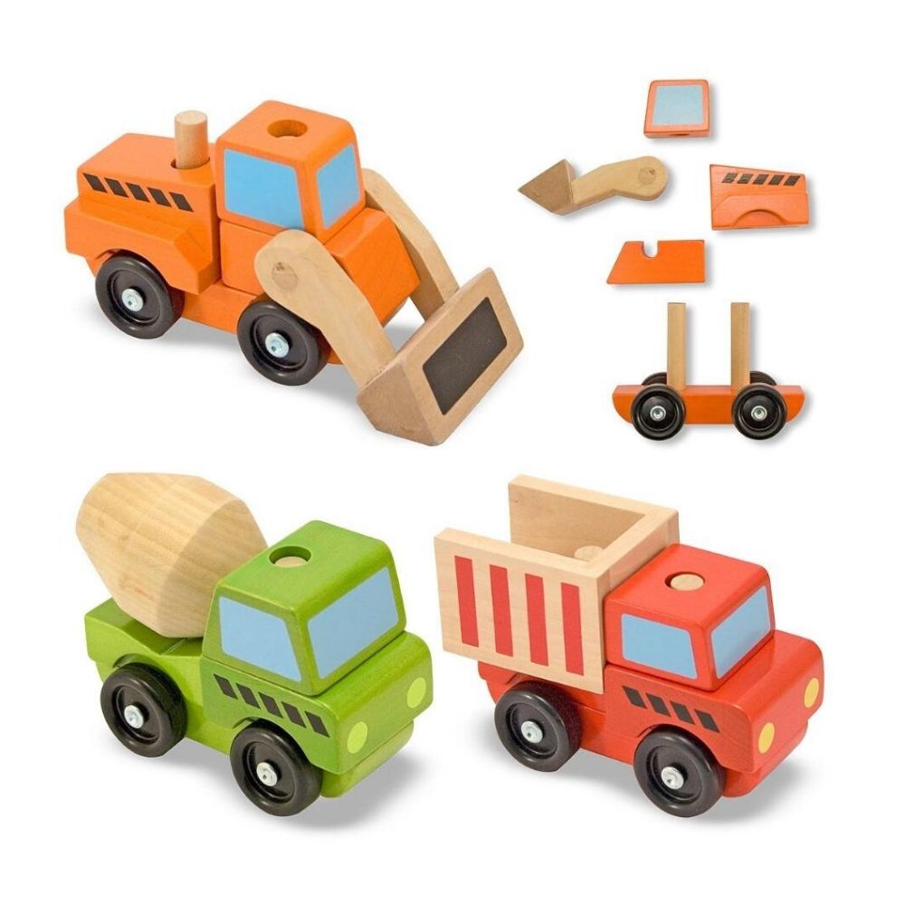 Melissa & Doug Stacking Construction Vehicles