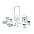 Melissa & Doug Stainless Steel Pretend Play Tea Set and Storage Rack