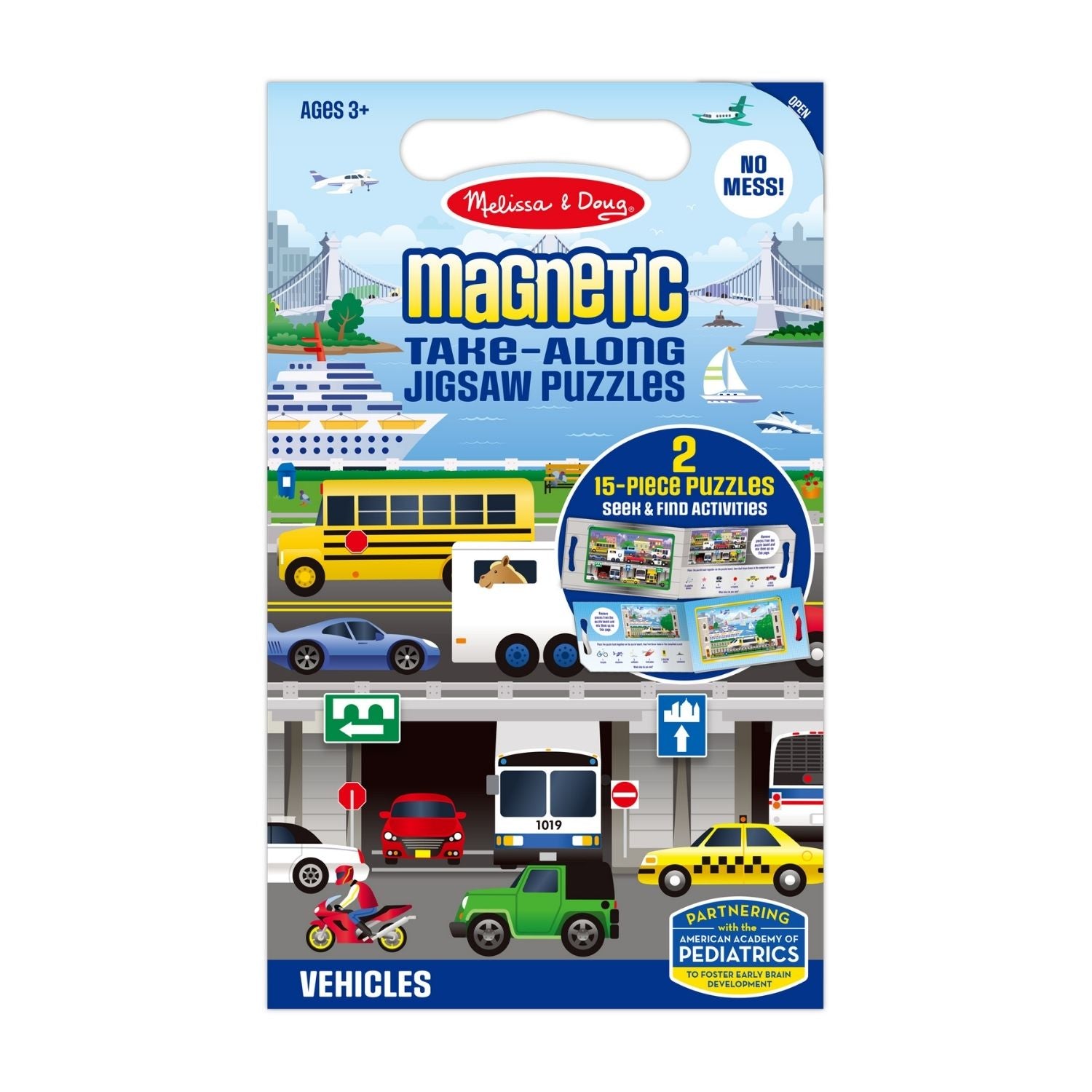 Melissa & Doug Take Along Magnetic Jigsaw Puzzles - Vehicles