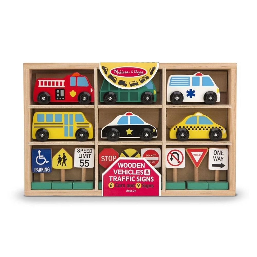 Melissa & Doug Traffic Signs and Vehicles